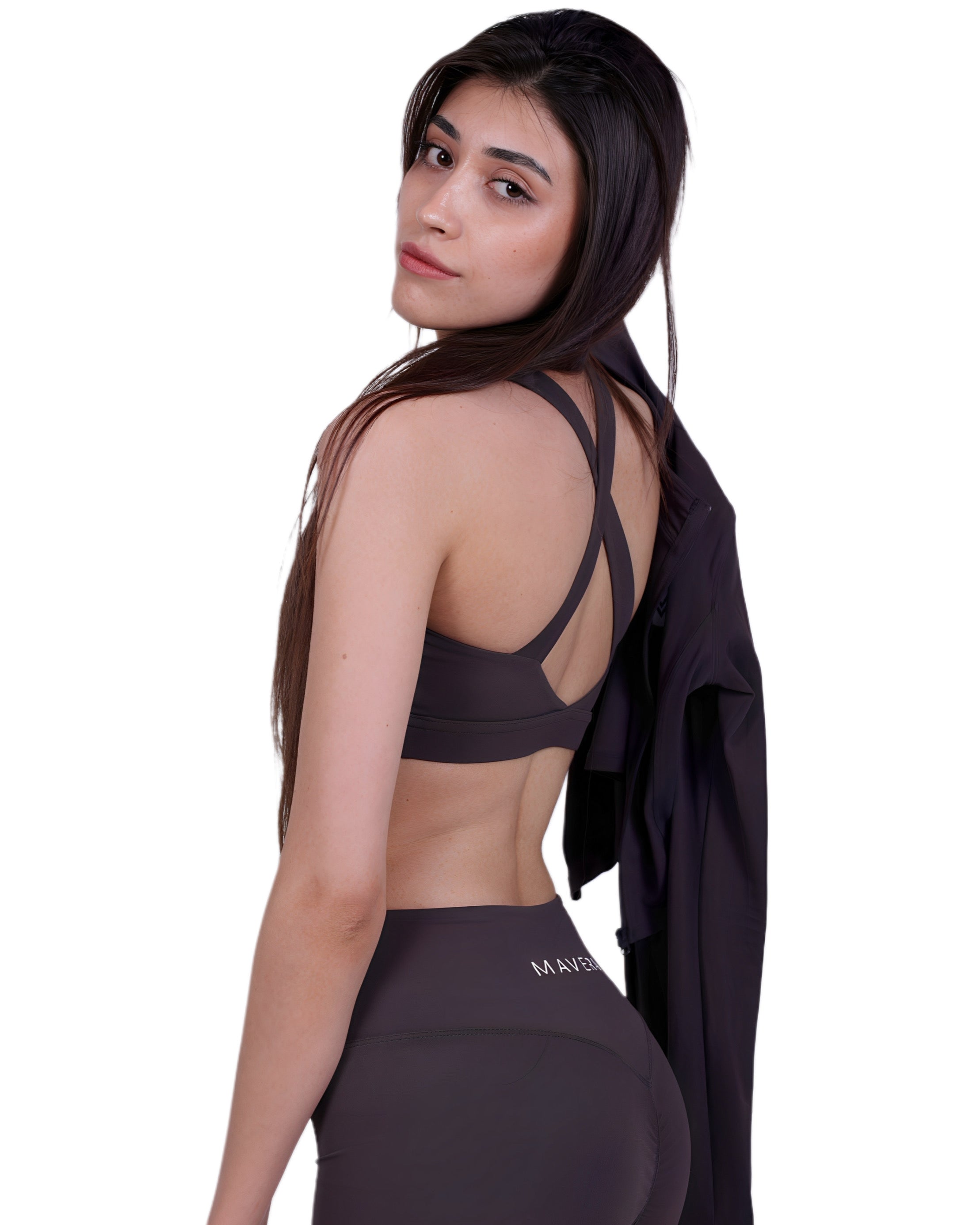 Zip Into Motion™ Sports Bra Gray – Support & Style