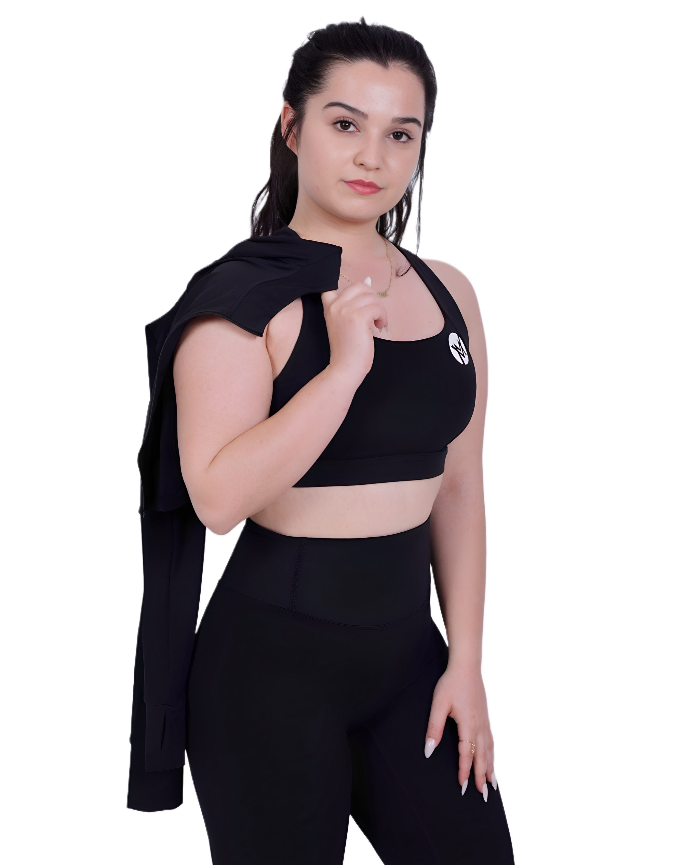 Zip Into Motion™ Sports Bra Black – Support & Style