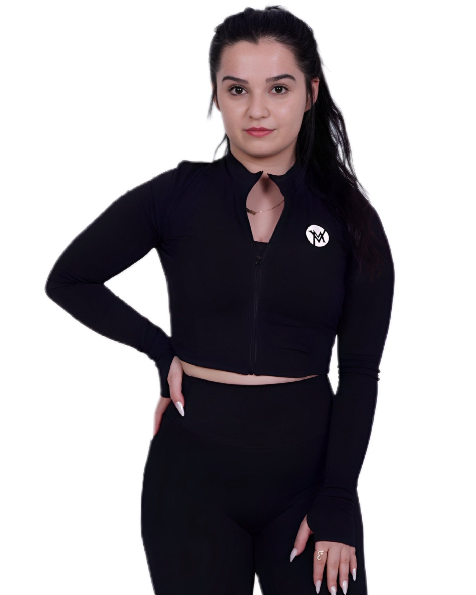 Zip Into Motion™ Sportjacke Schwarz – Leicht & Atmungsaktiv