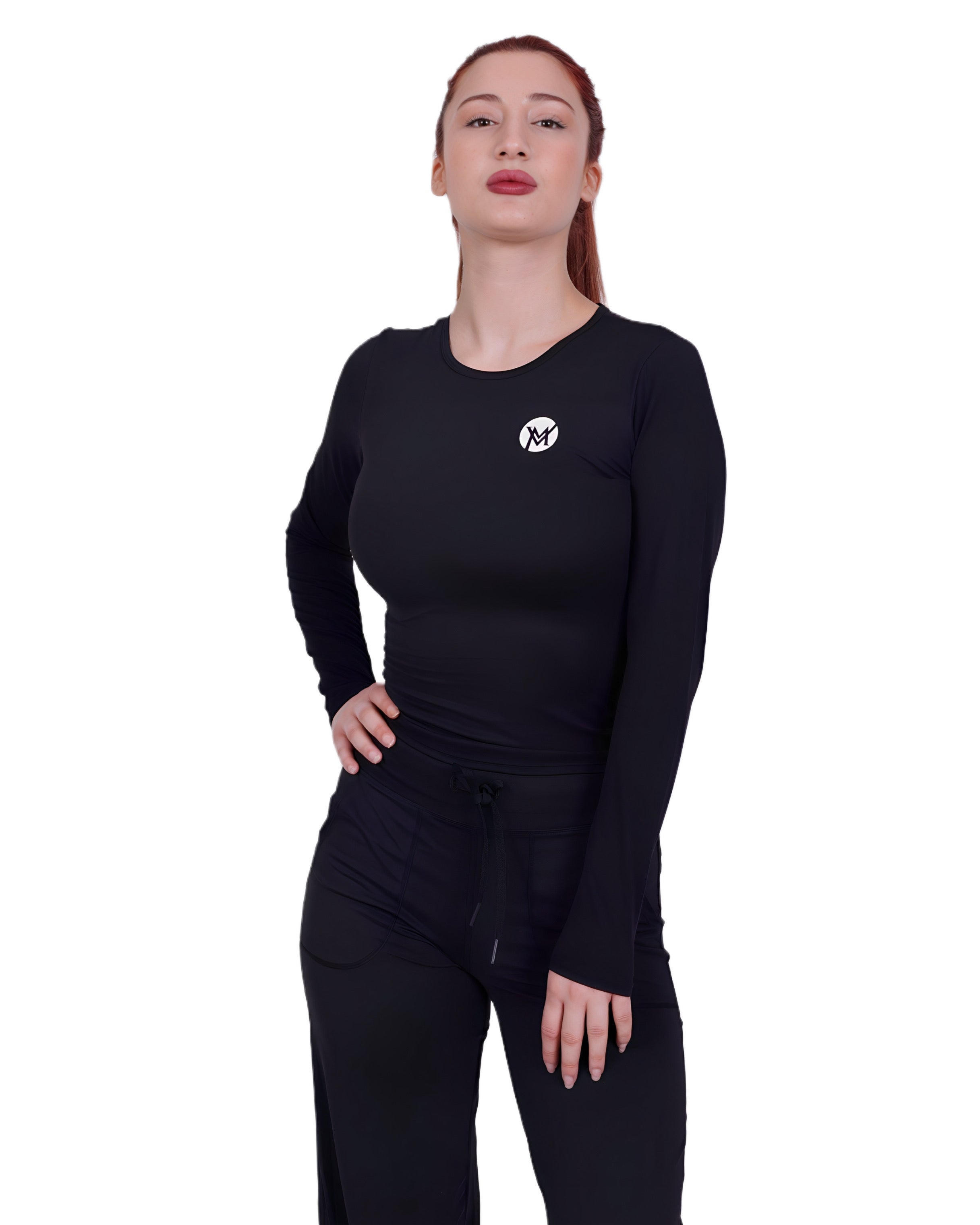 Flow Soul Activewear Top & Pants – Black | Seamless Luxury for Yoga, Fitness & Everyday Athleisure