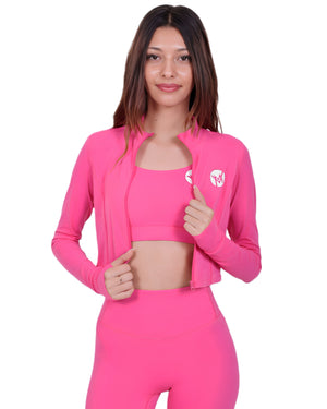 Zip Into Motion™ Sportjacke HotPink – Leicht & Atmungsaktiv