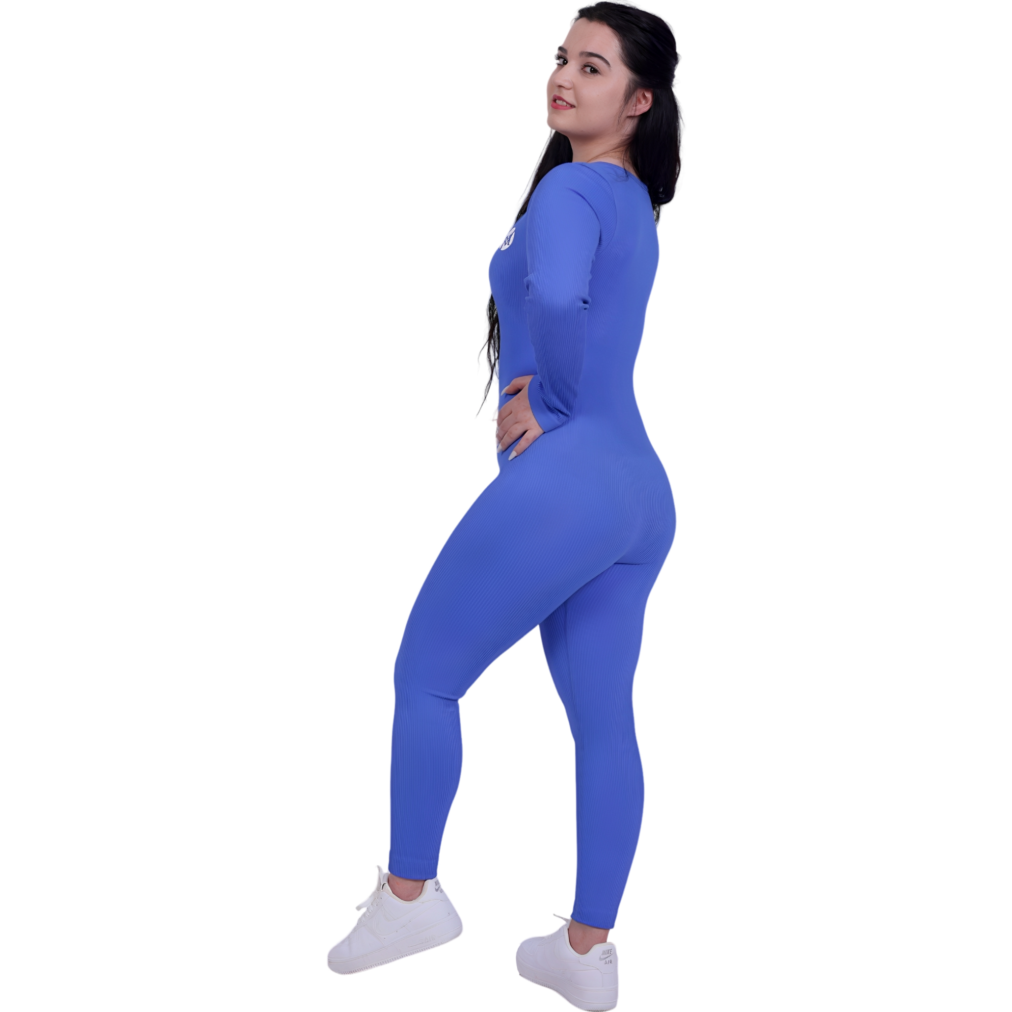Tone Suite™ One-Piece Sky Blue – Figure-hugging, Ribbed & Breathable