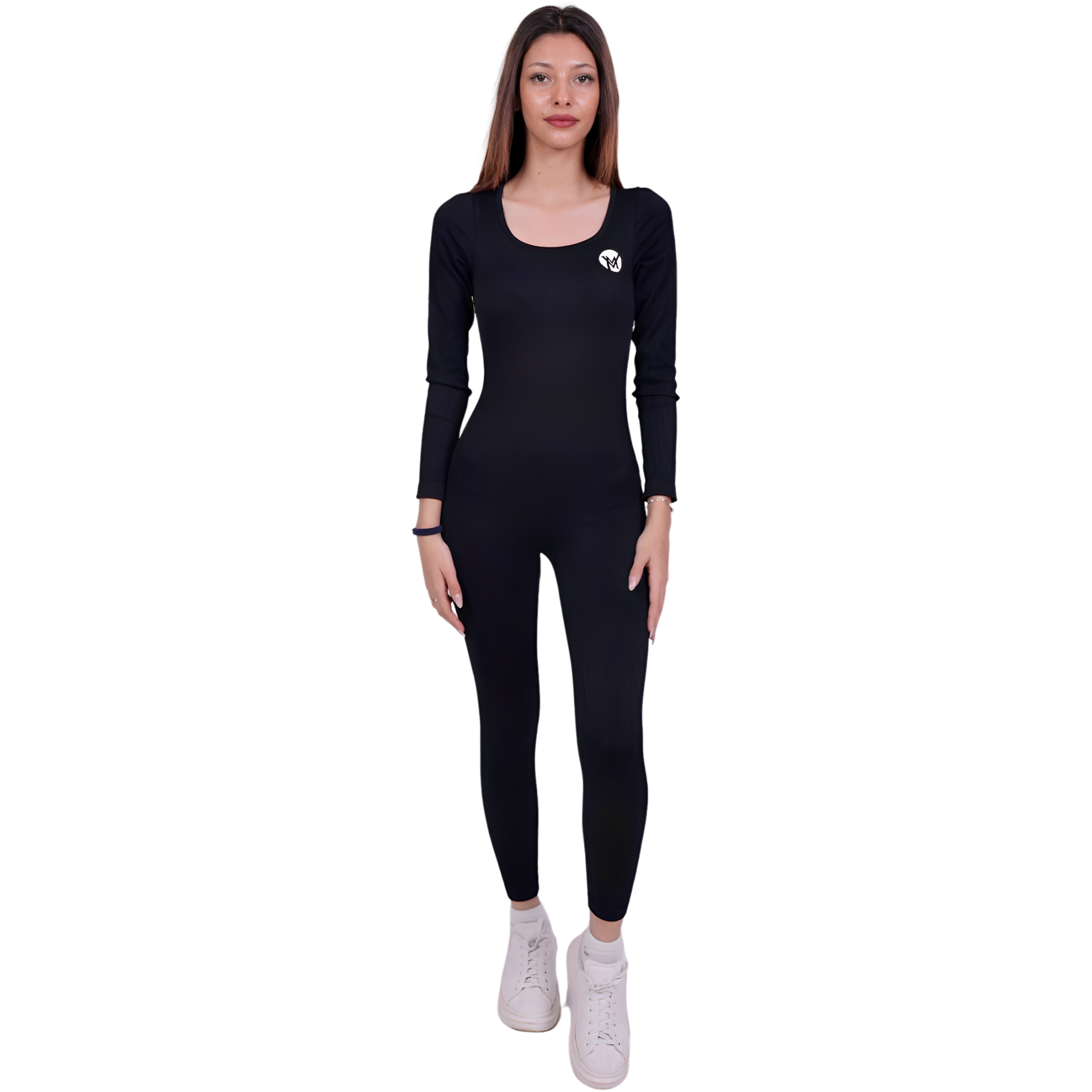 Tone Suite™ One-Piece Black – Figure-hugging, Ribbed & Breathable