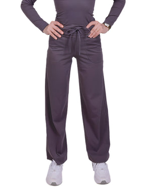 Flow Soul Freizeithose - Gray - Leicht, nachhaltig, ideal für Yoga & Sport & Alltag