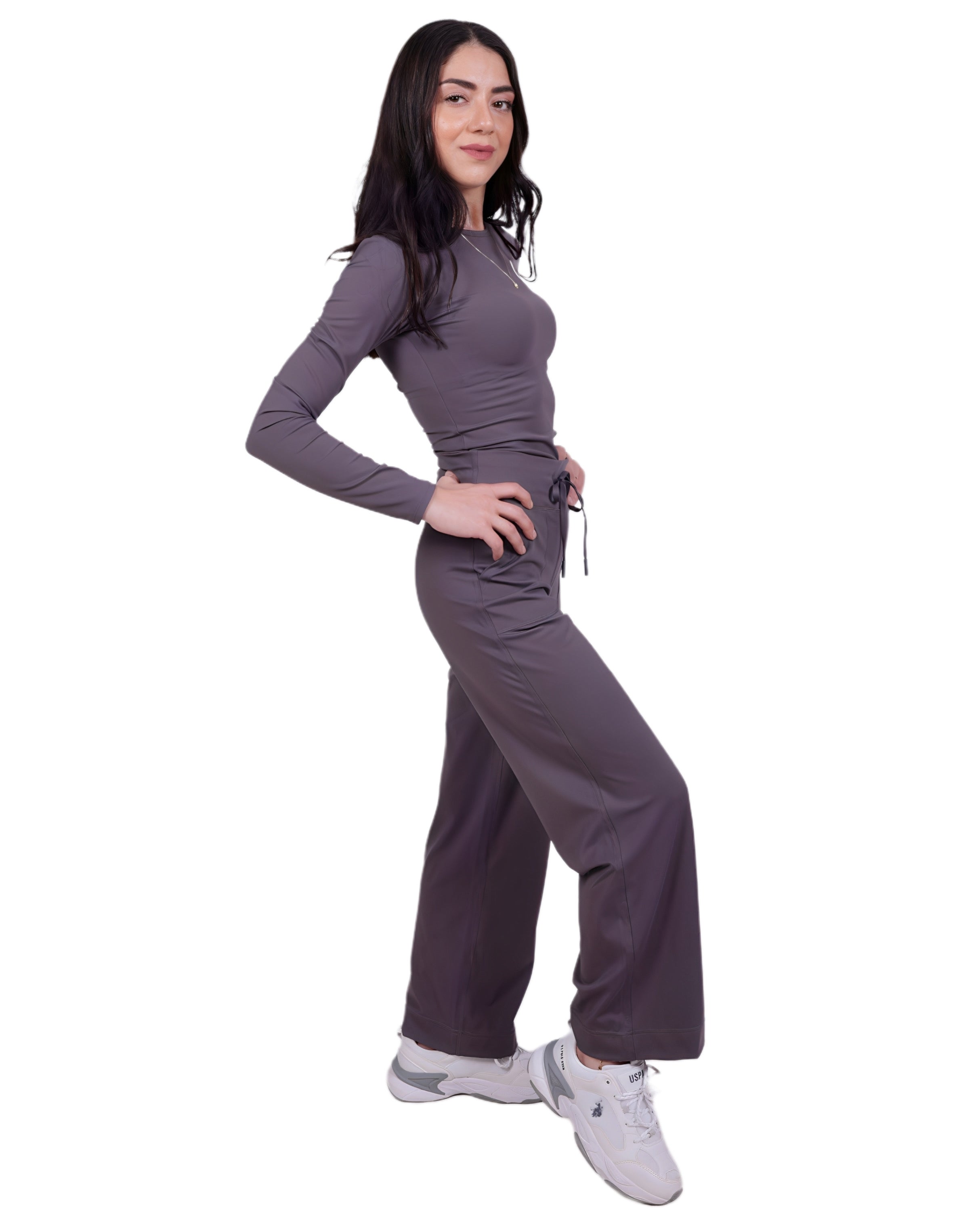 Flow Soul Freizeithose - Gray - Leicht, nachhaltig, ideal für Yoga & Sport & Alltag