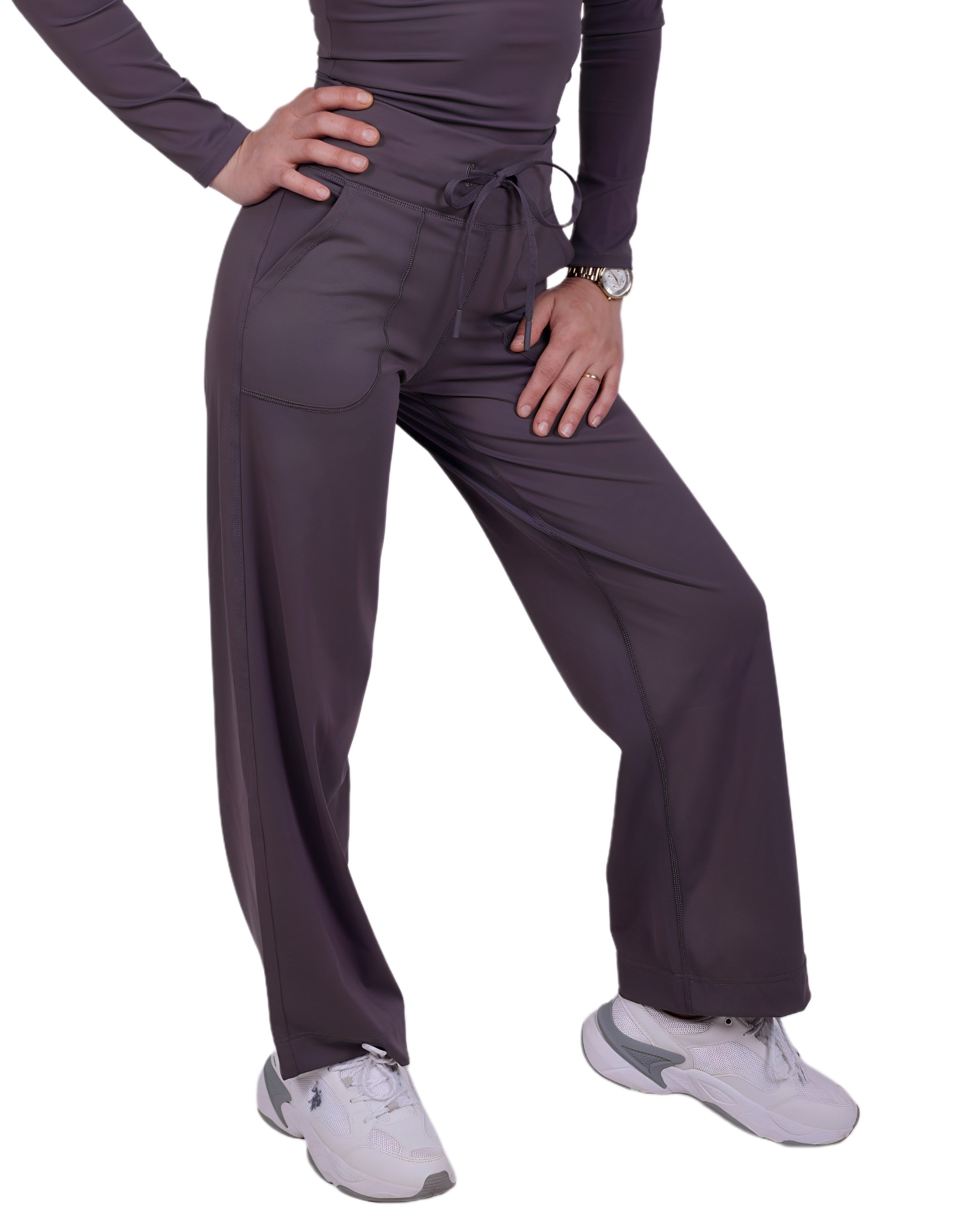 Flow Soul Freizeithose - Gray - Leicht, nachhaltig, ideal für Yoga & Sport & Alltag