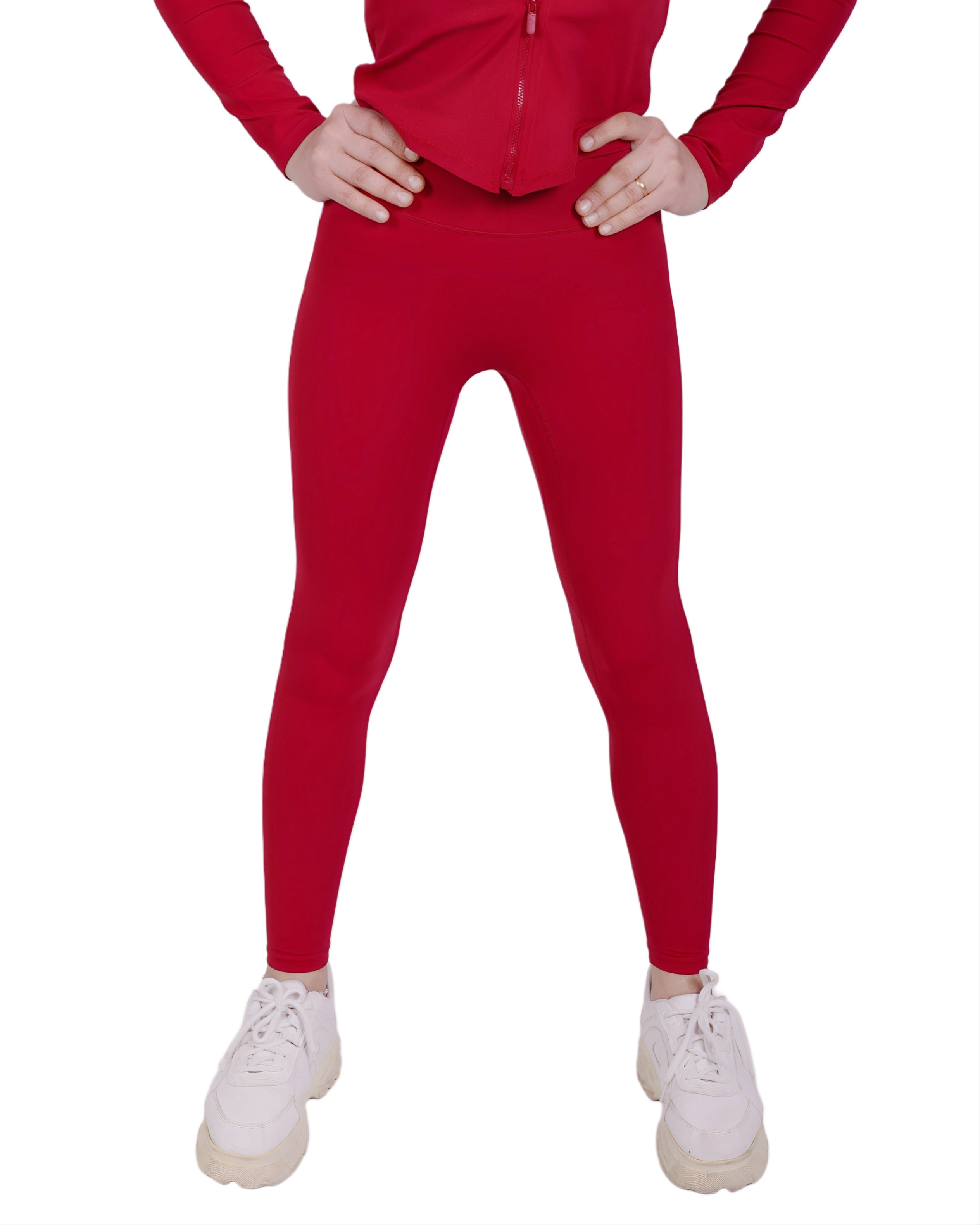 Second Skin Red Legging – Soft, Sculpting & Sweat-Wicking Fit for Bold Athleisure & Everyday Movement