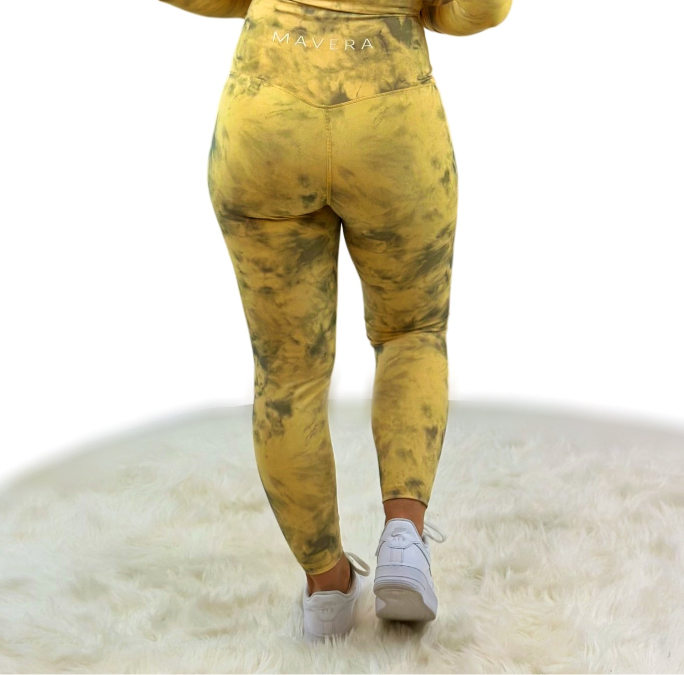 Smooth Tie Dye Legging – Khaki | Seamless High-Waisted Leggings with Earthy Tie-Dye &amp; Sculpting Stretch
