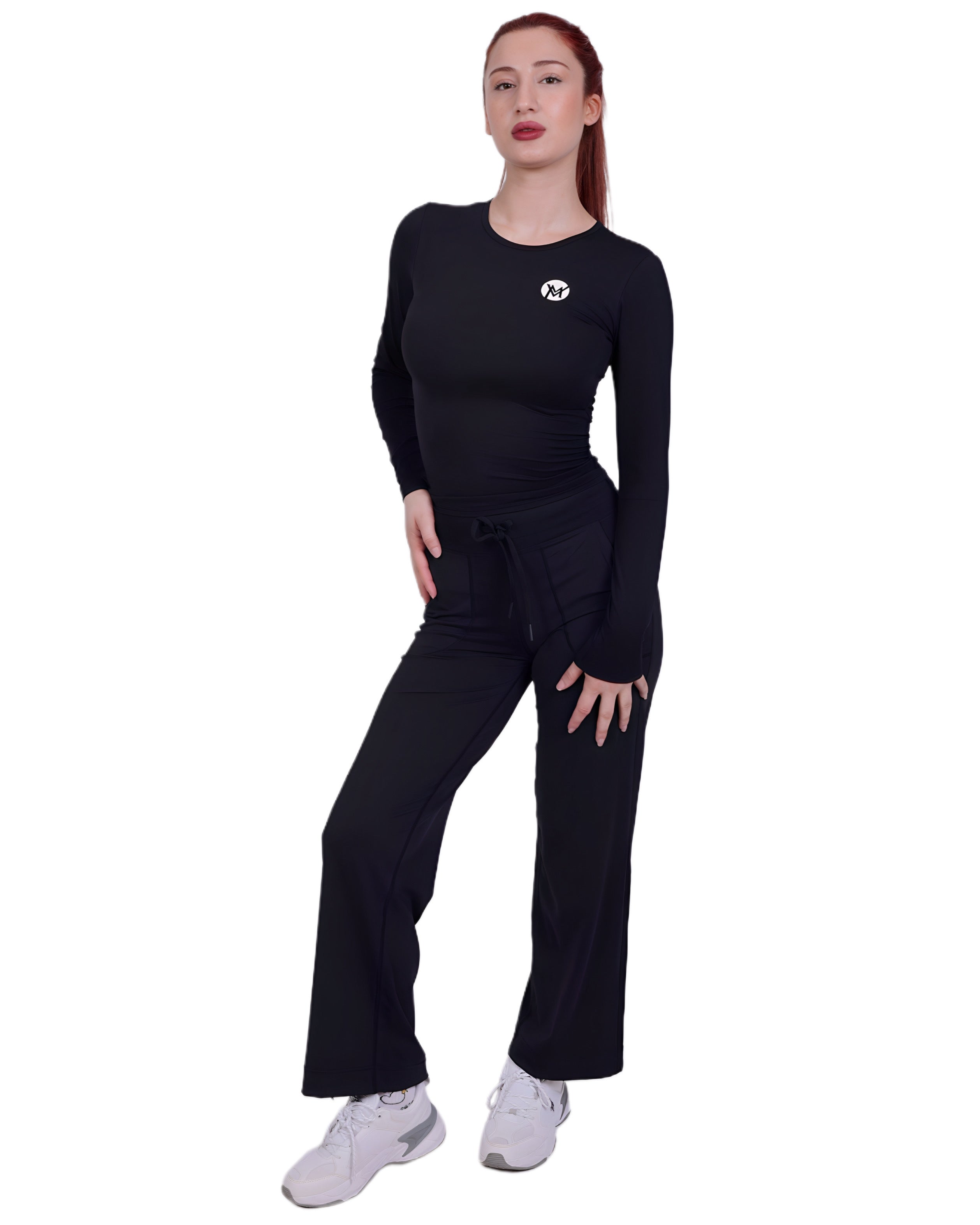 Flow Soul Freizeithose - Black - Leicht, nachhaltig, ideal für Yoga & Sport & Alltag