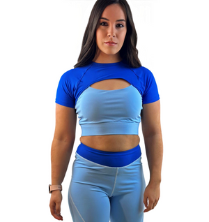 Rara Avis Activewear Top – Blue | Seamless, Sculpting & Breathable for Yoga, Fitness & All-Day Athleisure