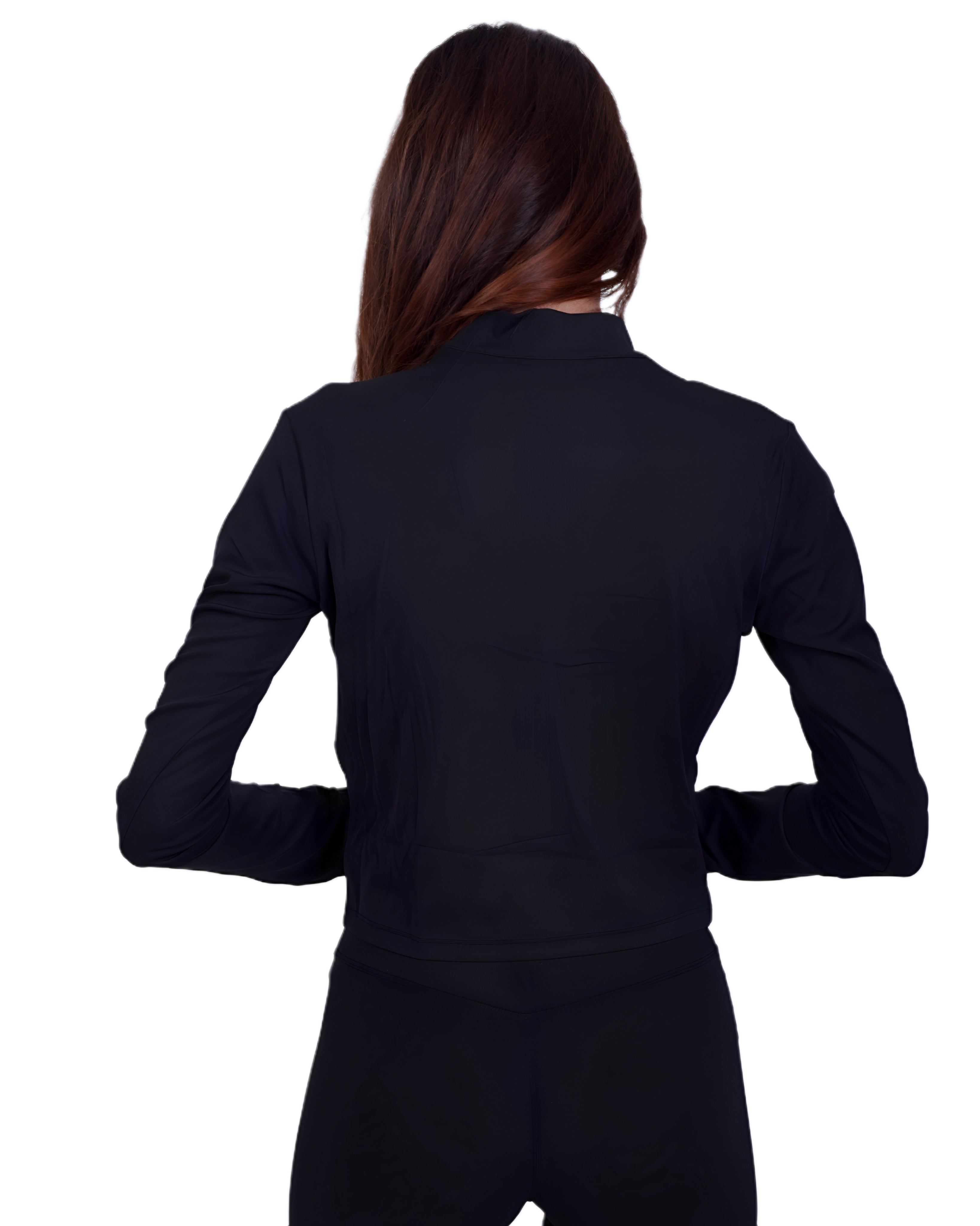 Second Skin™ Sportjacke Black – Figurformend & Schweißableitend