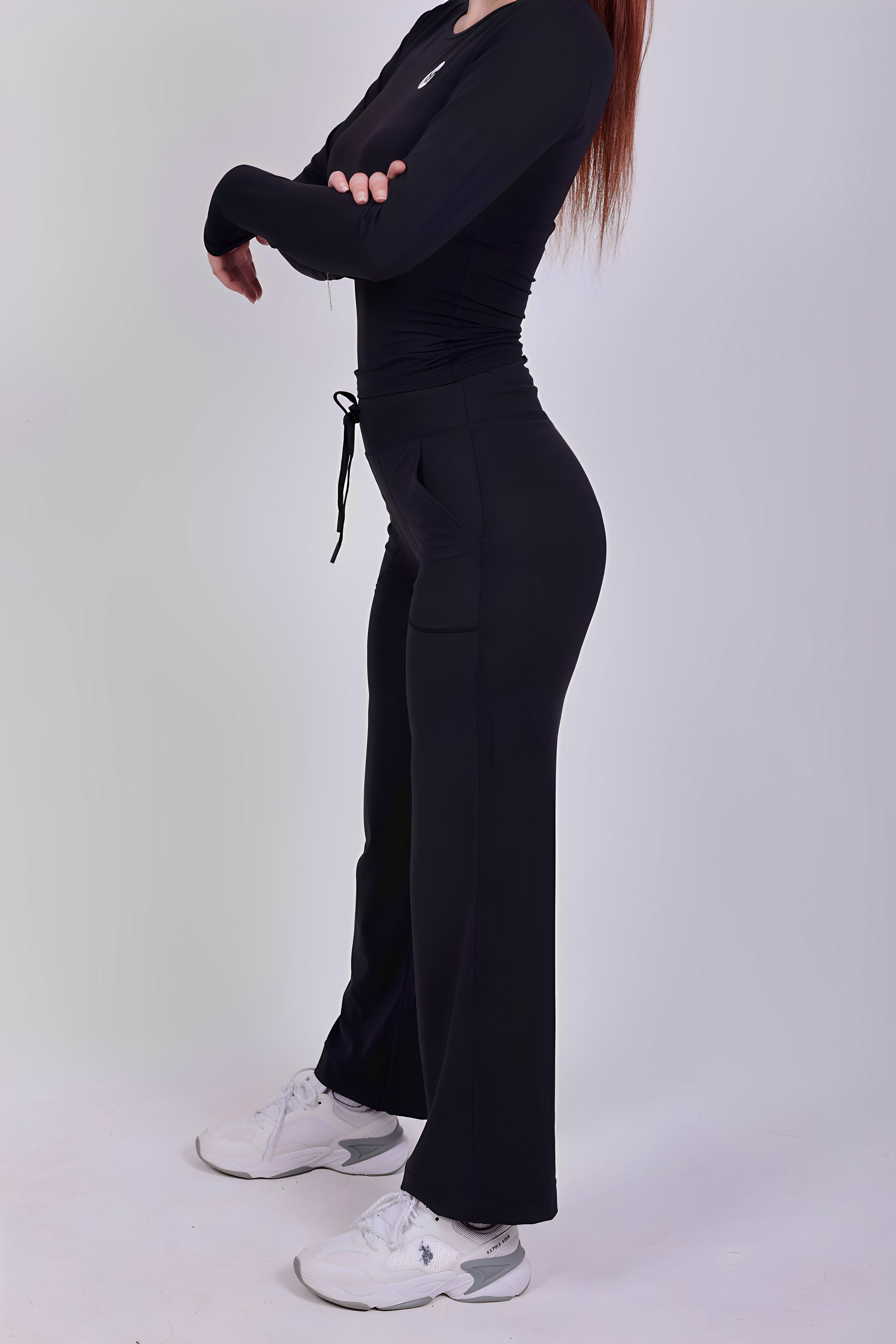 Flow Soul Freizeithose - Black - Leicht, nachhaltig, ideal für Yoga & Sport & Alltag