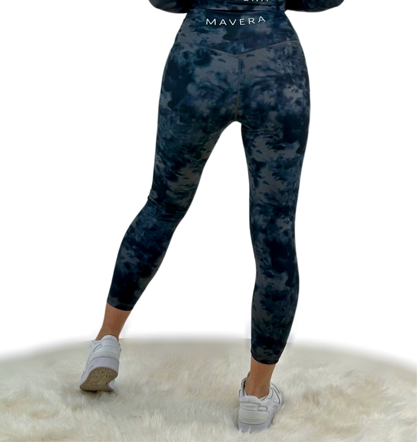 Doris Tie-Dye Legging – Dark Gray | Seamless performance leggings with an artistic edge