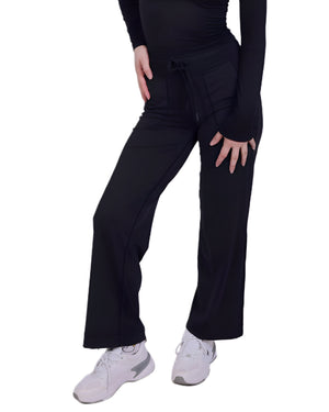 Flow Soul Freizeithose - Black - Leicht, nachhaltig, ideal für Yoga & Sport & Alltag