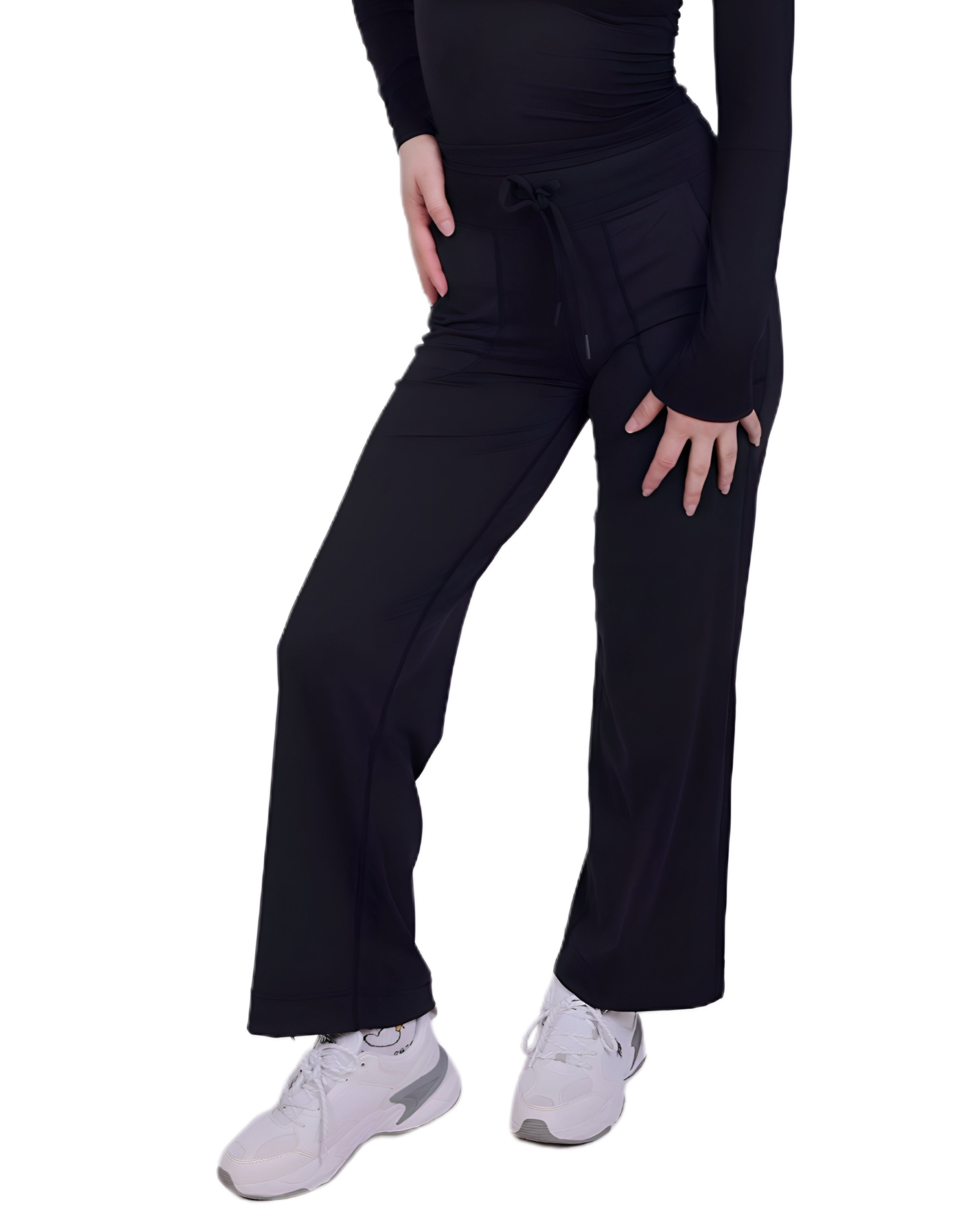 Flow Soul Freizeithose - Black - Leicht, nachhaltig, ideal für Yoga & Sport & Alltag