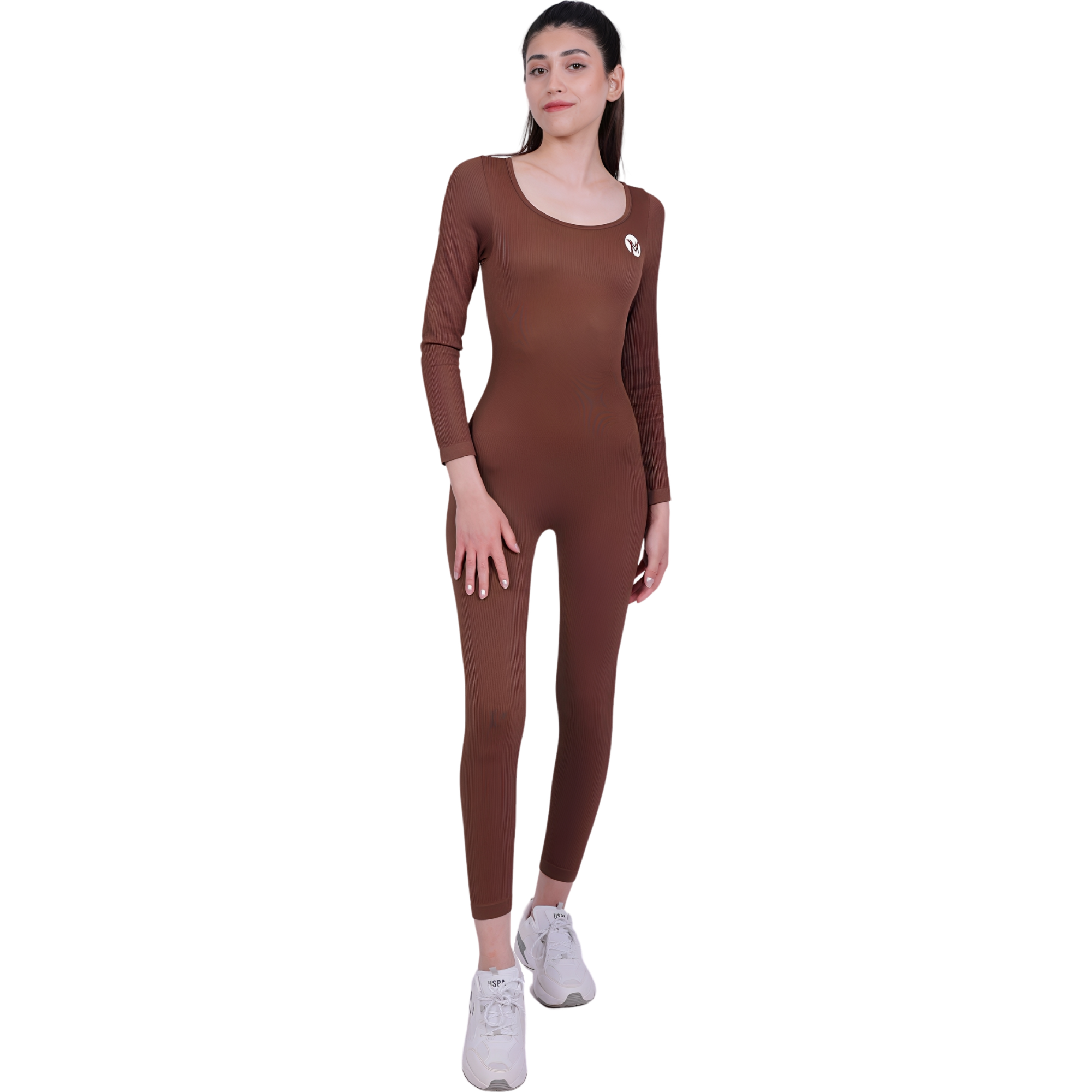 Tone Suite™ Einteiler Brown – Figurbetont, Gerippt & Atmungsaktiv