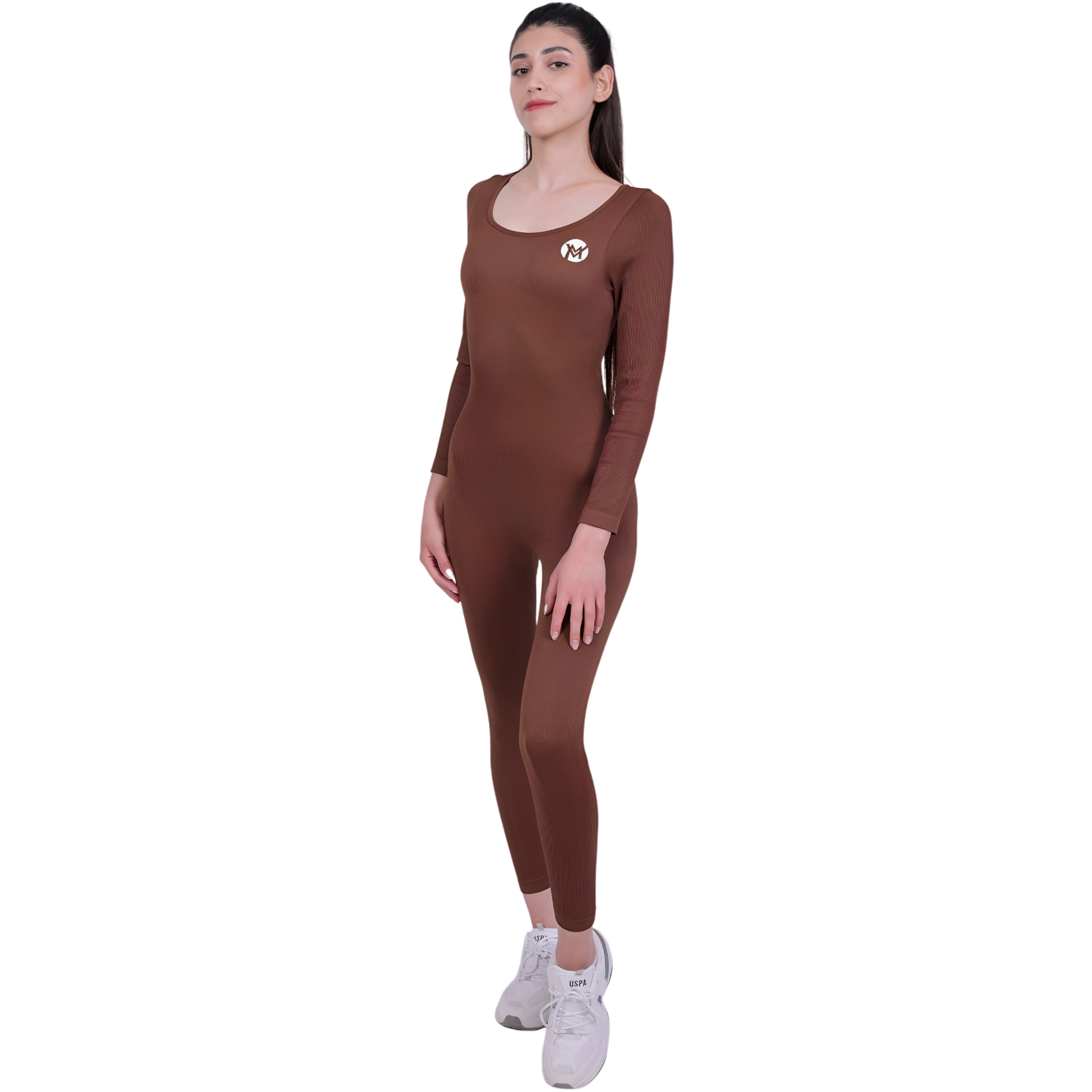 Tone Suite™ Einteiler Brown – Figurbetont, Gerippt & Atmungsaktiv