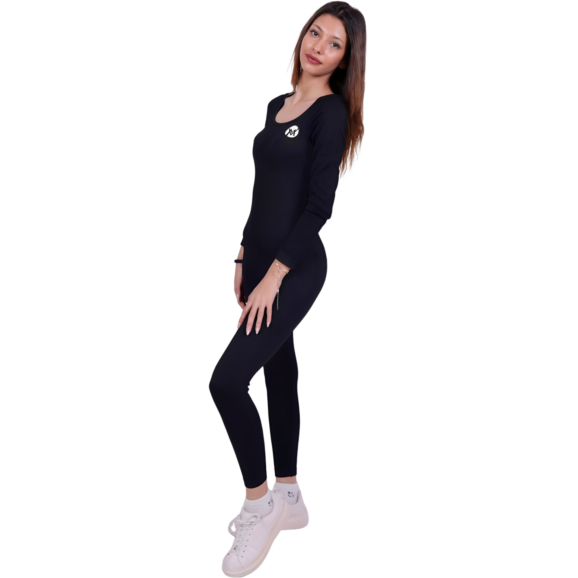 Tone Suite™ Einteiler Black – Figurbetont, Gerippt & Atmungsaktiv