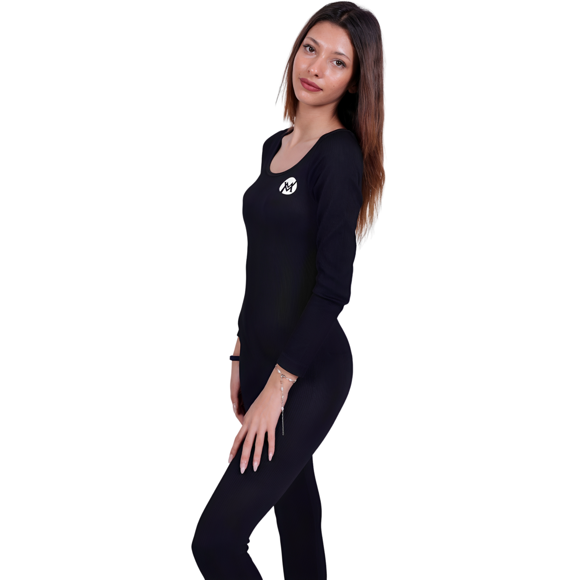 Tone Suite™ Einteiler Black – Figurbetont, Gerippt & Atmungsaktiv