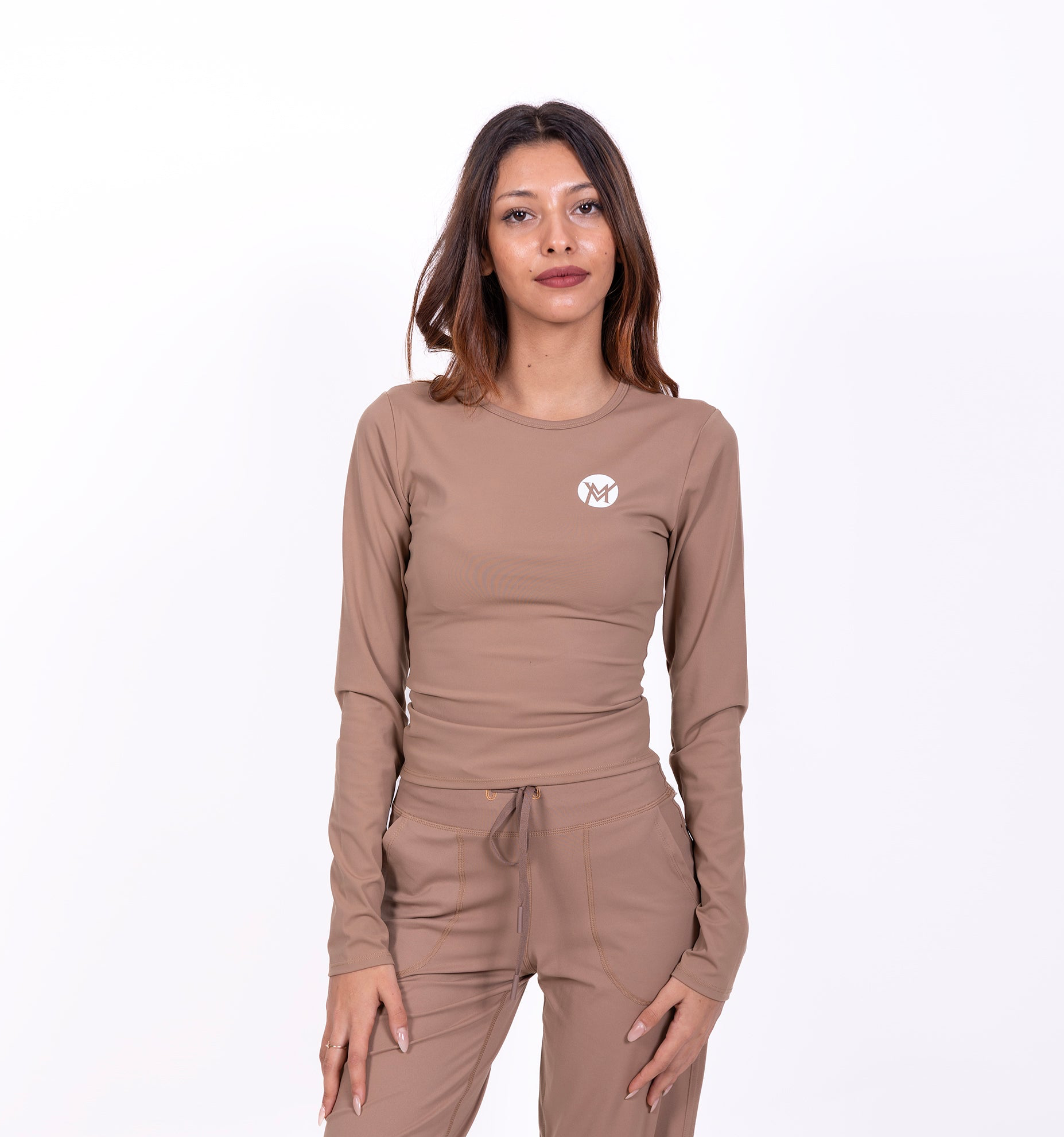 Flow Soul Langarm-Sportshirt - Brown - Leicht, nachhaltig, ideal für Yoga & Sport & Alltag
