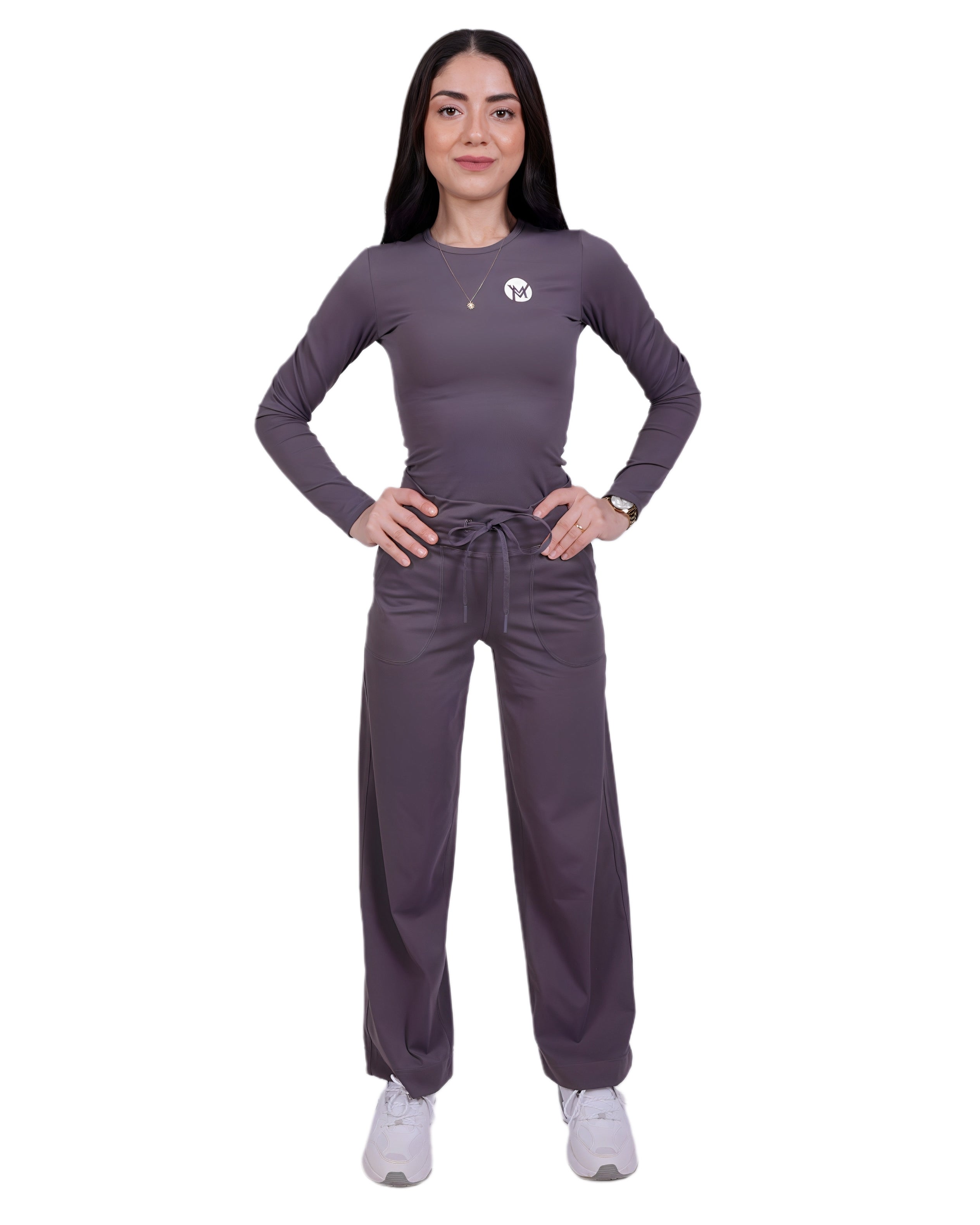 Flow Soul Freizeithose - Gray - Leicht, nachhaltig, ideal für Yoga & Sport & Alltag