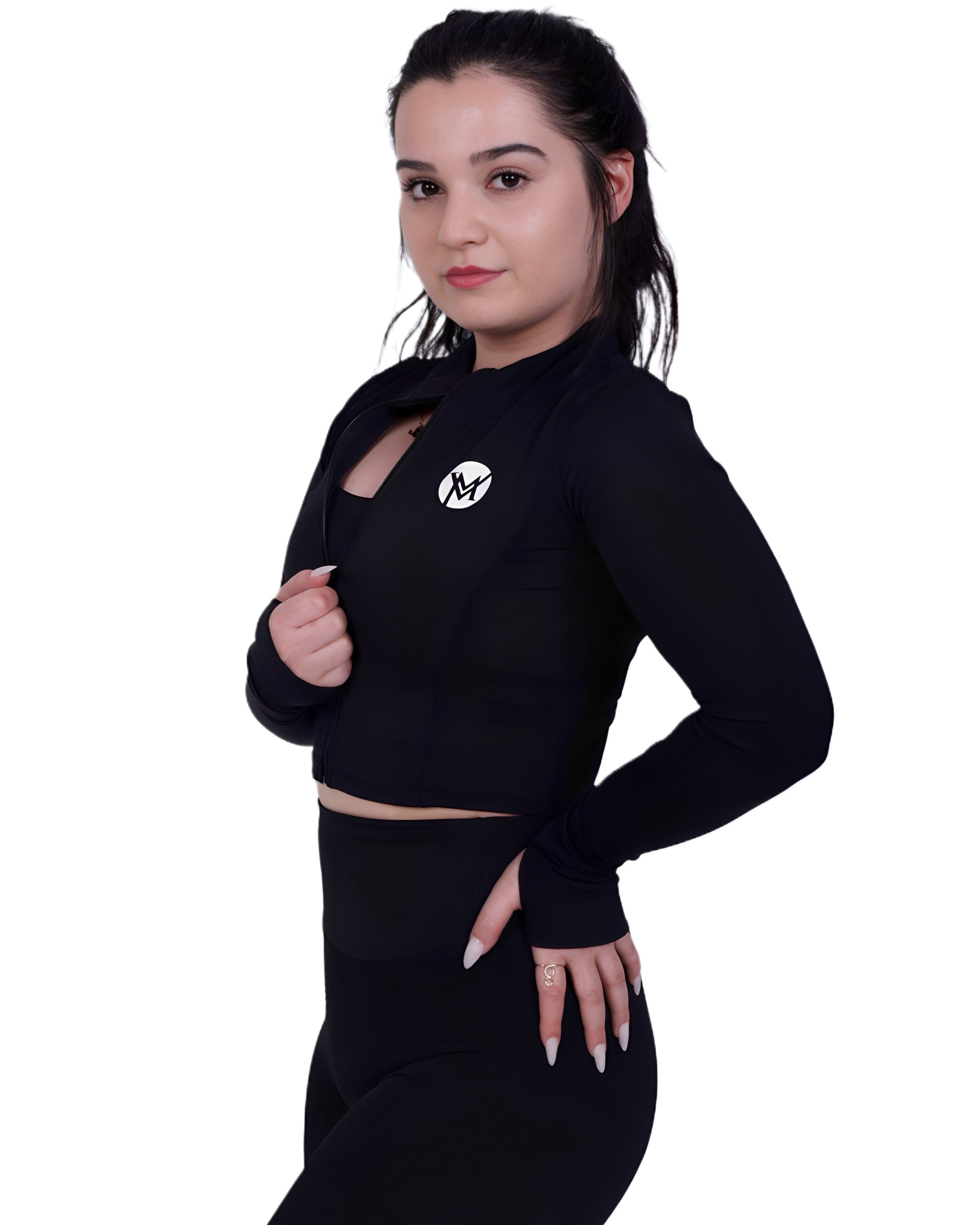 Zip Into Motion™ Sportjacke Schwarz – Leicht & Atmungsaktiv