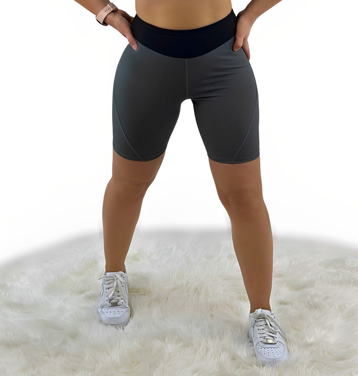 Rara Avis Activewear Top – Black Gray | Seamless, Sculpting &amp; Breathable for Yoga, Training &amp; Elevated Athleisure