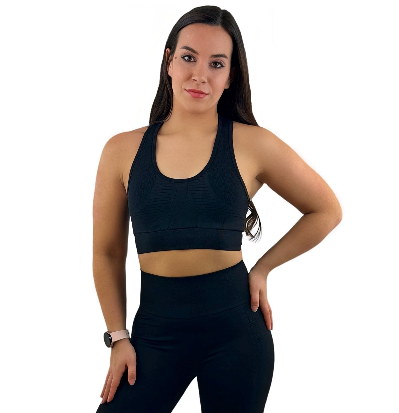 Fanatics Mesh Activewear Top – Black | Seamless, Breathable &amp; Sculpting for Bold Performance and Everyday Style