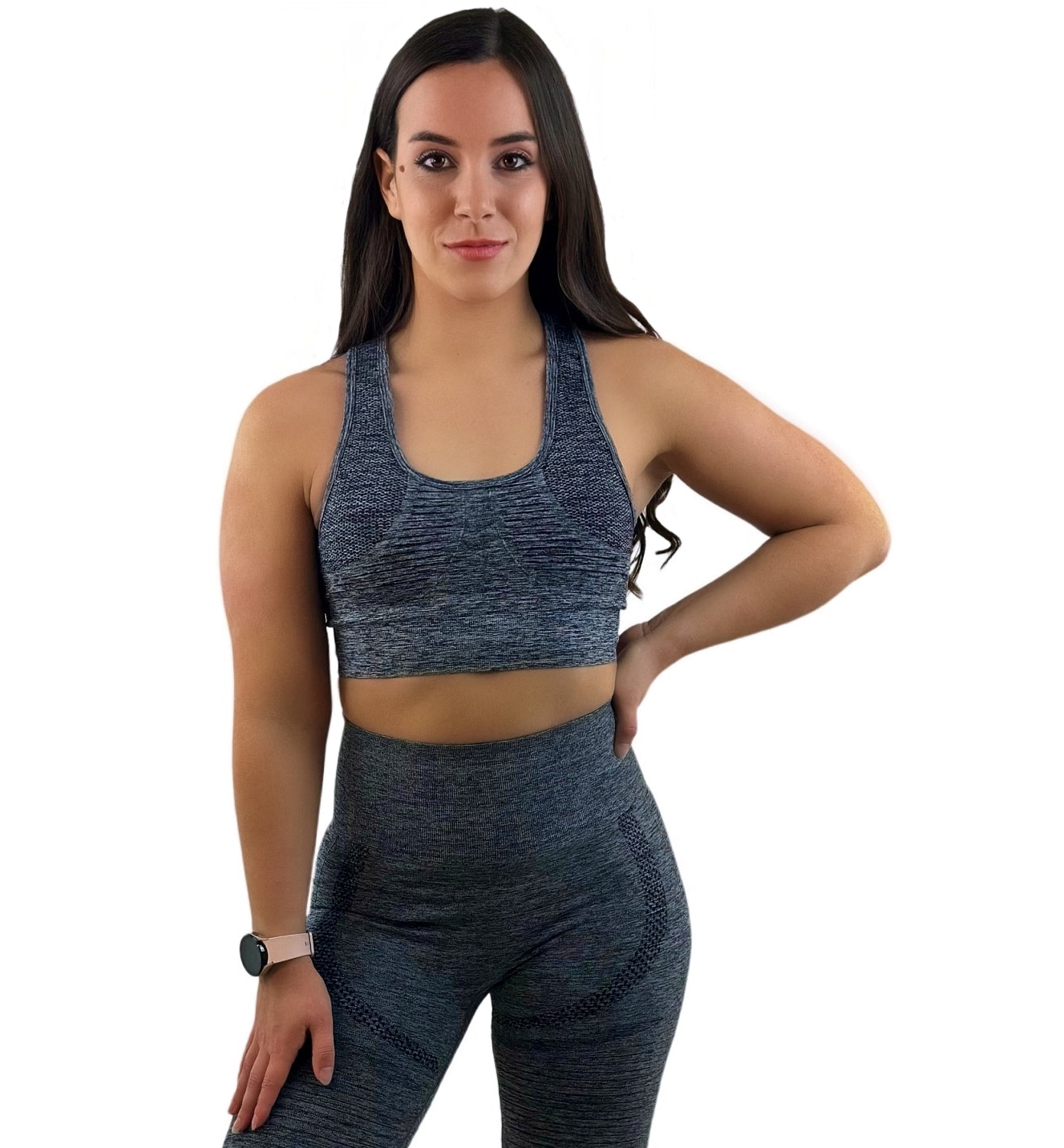 Fanatics Mesh Activewear Top – Dark Gray | Seamless, sculpting with breathable mesh for performance and style