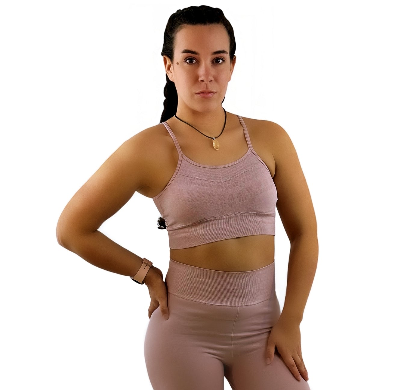 Vice Activewear Top – Blush Pink | Seamless, Sculpting for Yoga, Fitness &amp; Elevated Everyday Style
