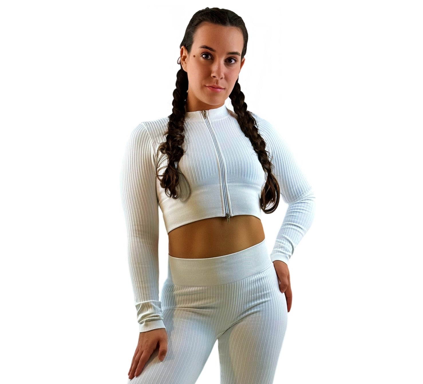Tribute Activewear Top – White | Seamless, Sculpting for Yoga, Fitness &amp; Athleisure
