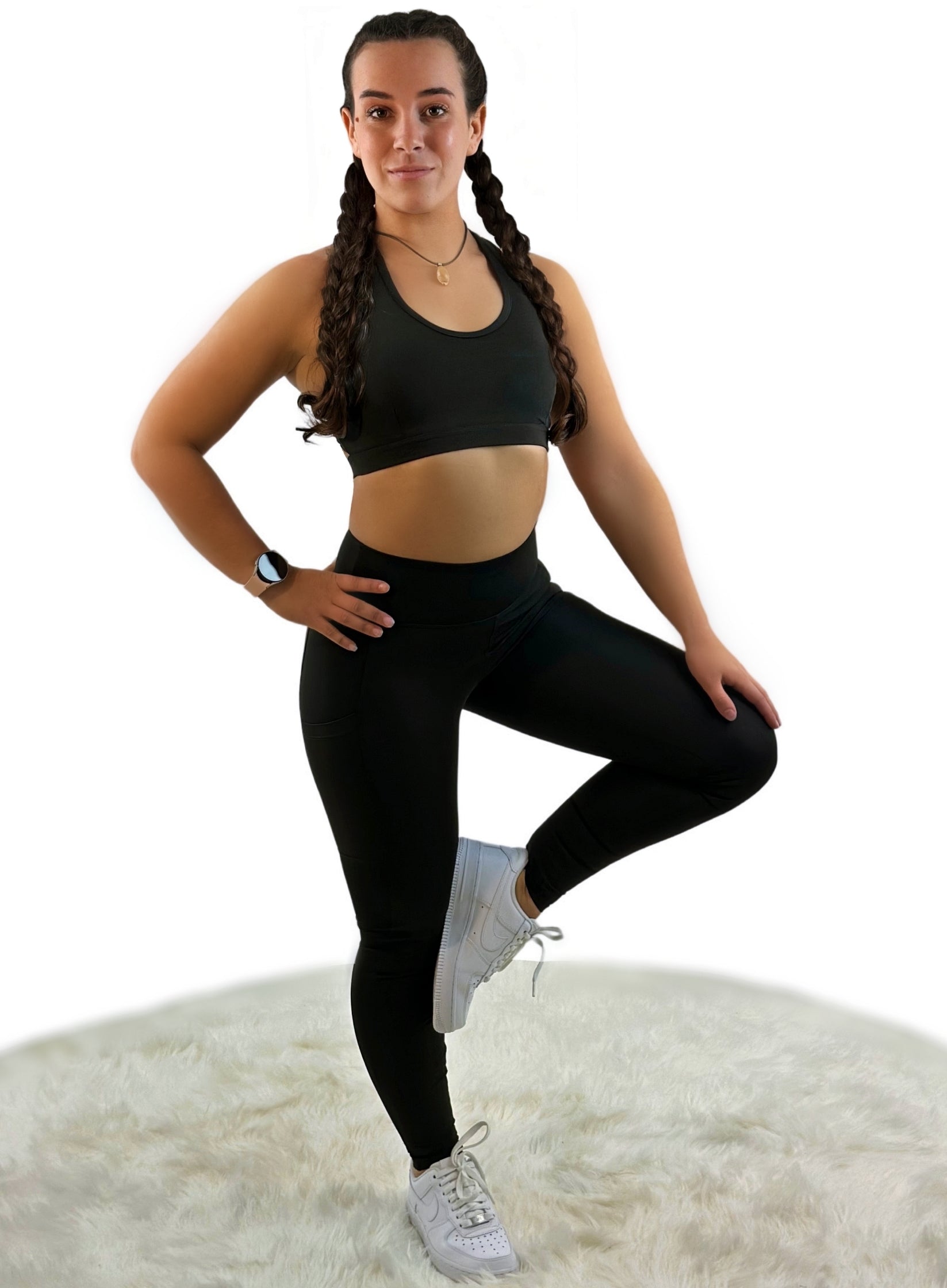 Shalina 3D Striped Sport Top – Black | Seamless Sculpting Activewear with Textured Design &amp; High-Performance Comfort