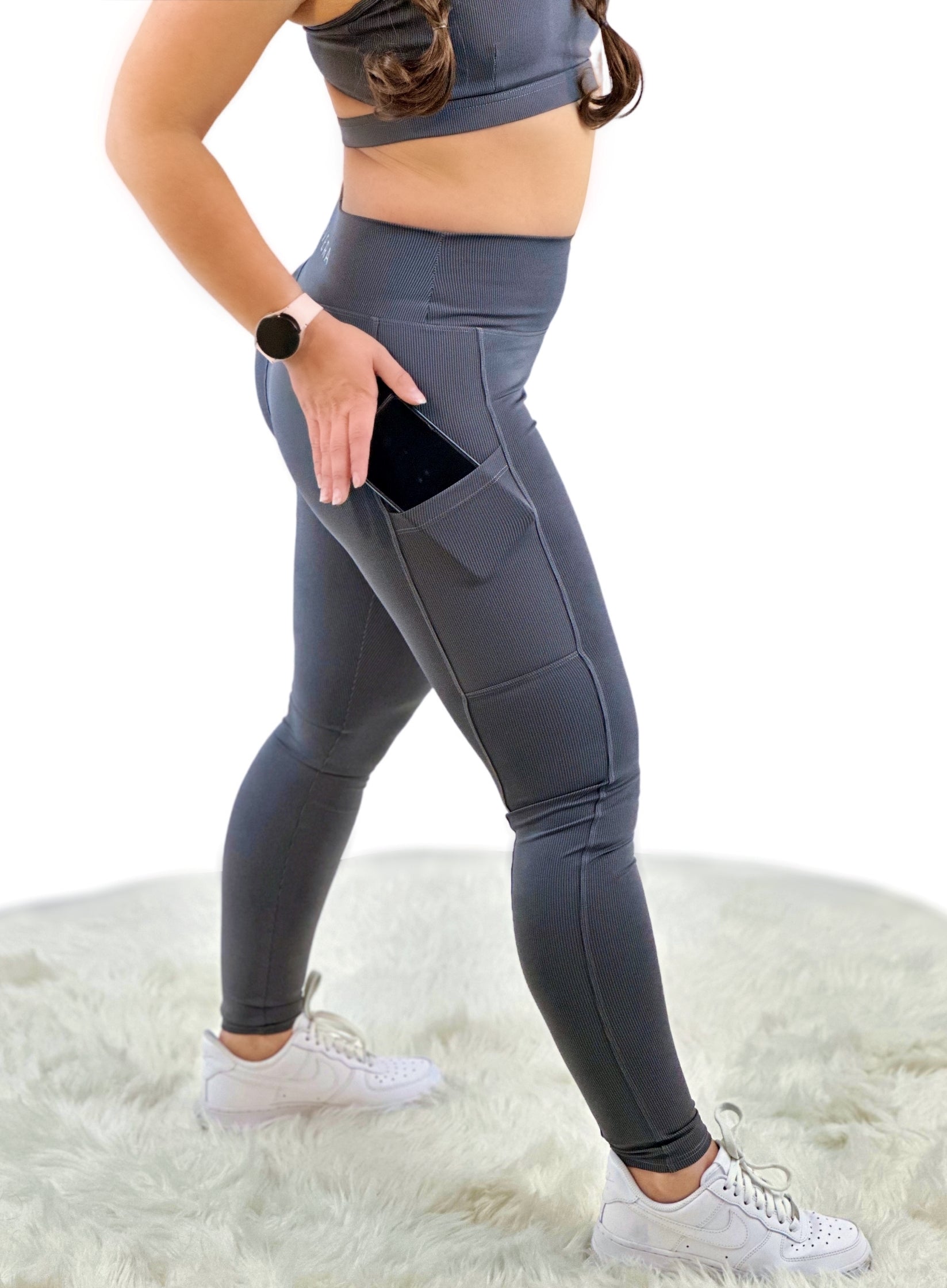 Shalina Leggings - Carbon Gray - Ideal für Alltag und Training