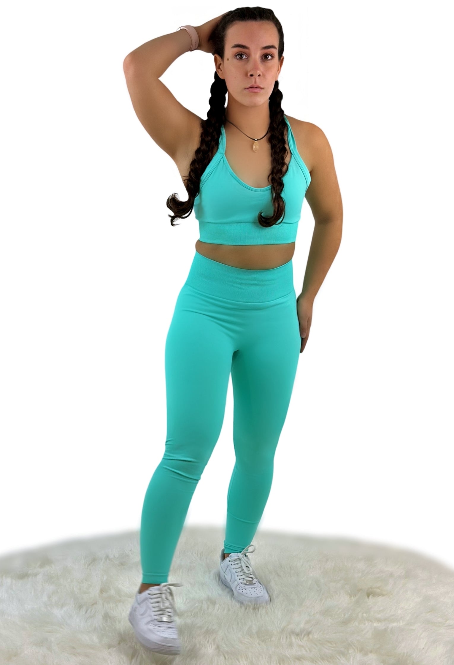 Crushed Tight Legging – Green | Seamless, quick-dry activewear for empowered movement and everyday style