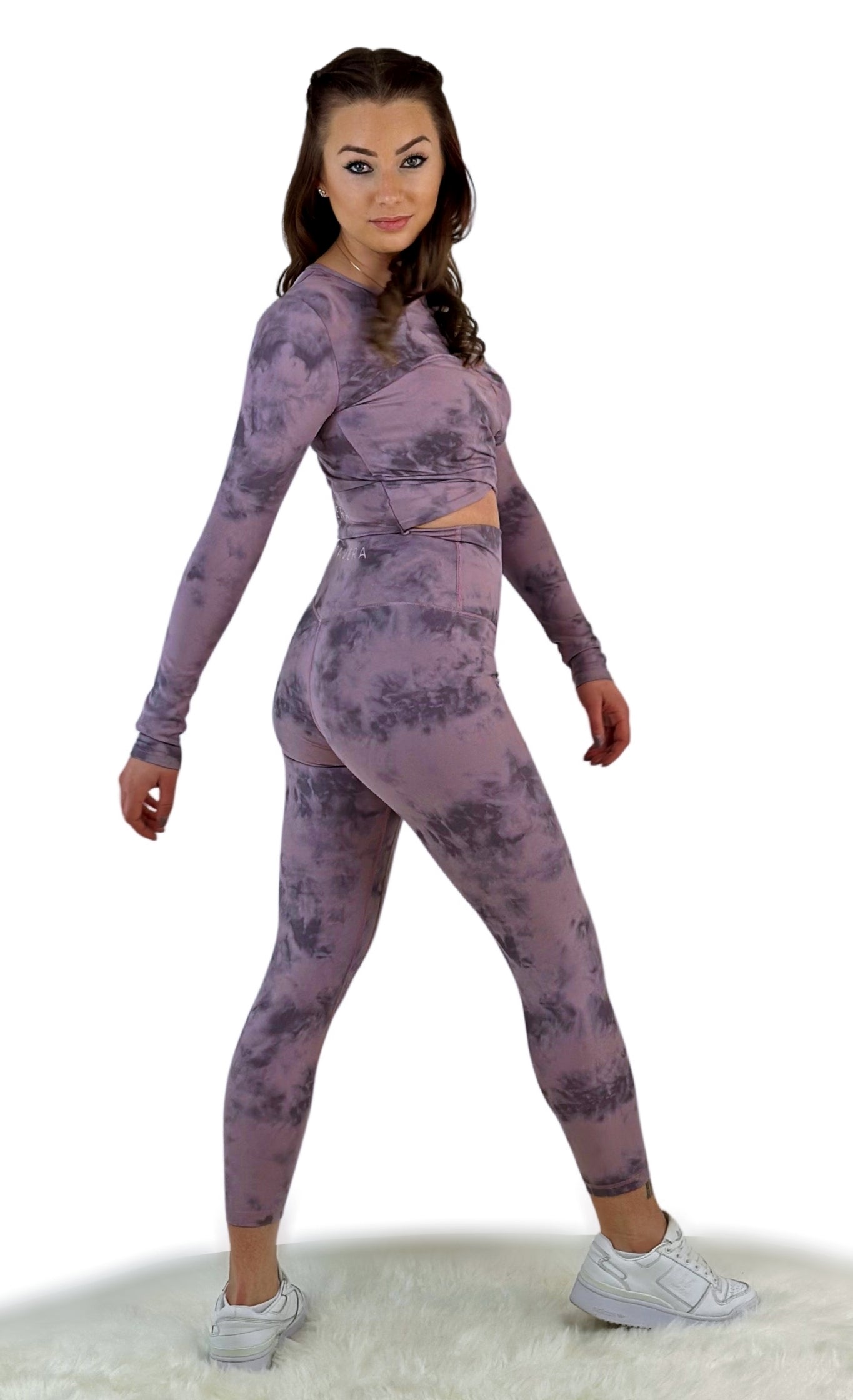 Smooth Tie-Dye Legging – Purple | Bold Seamless Leggings for Yoga, Fitness &amp; Everyday Vibes