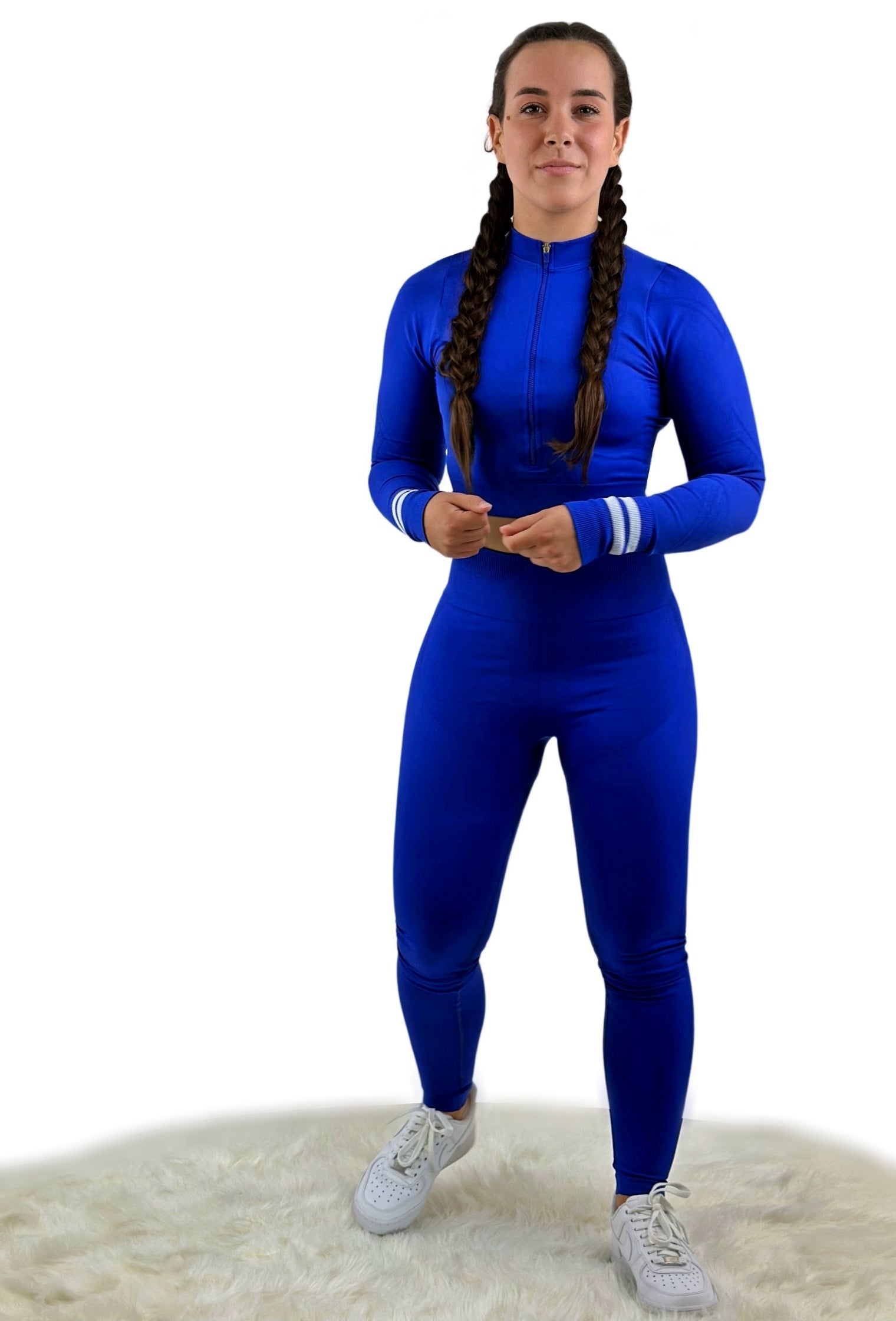 Smash Ribbed Legging – Sapphire Blue | High-performance seamless leggings for active women
