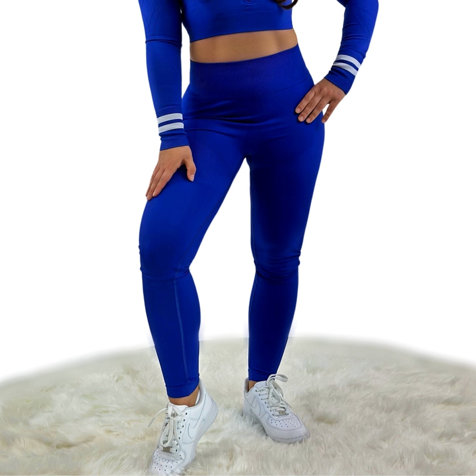 Smash Ribbed Legging – Sapphire Blue | High-performance seamless leggings for active women