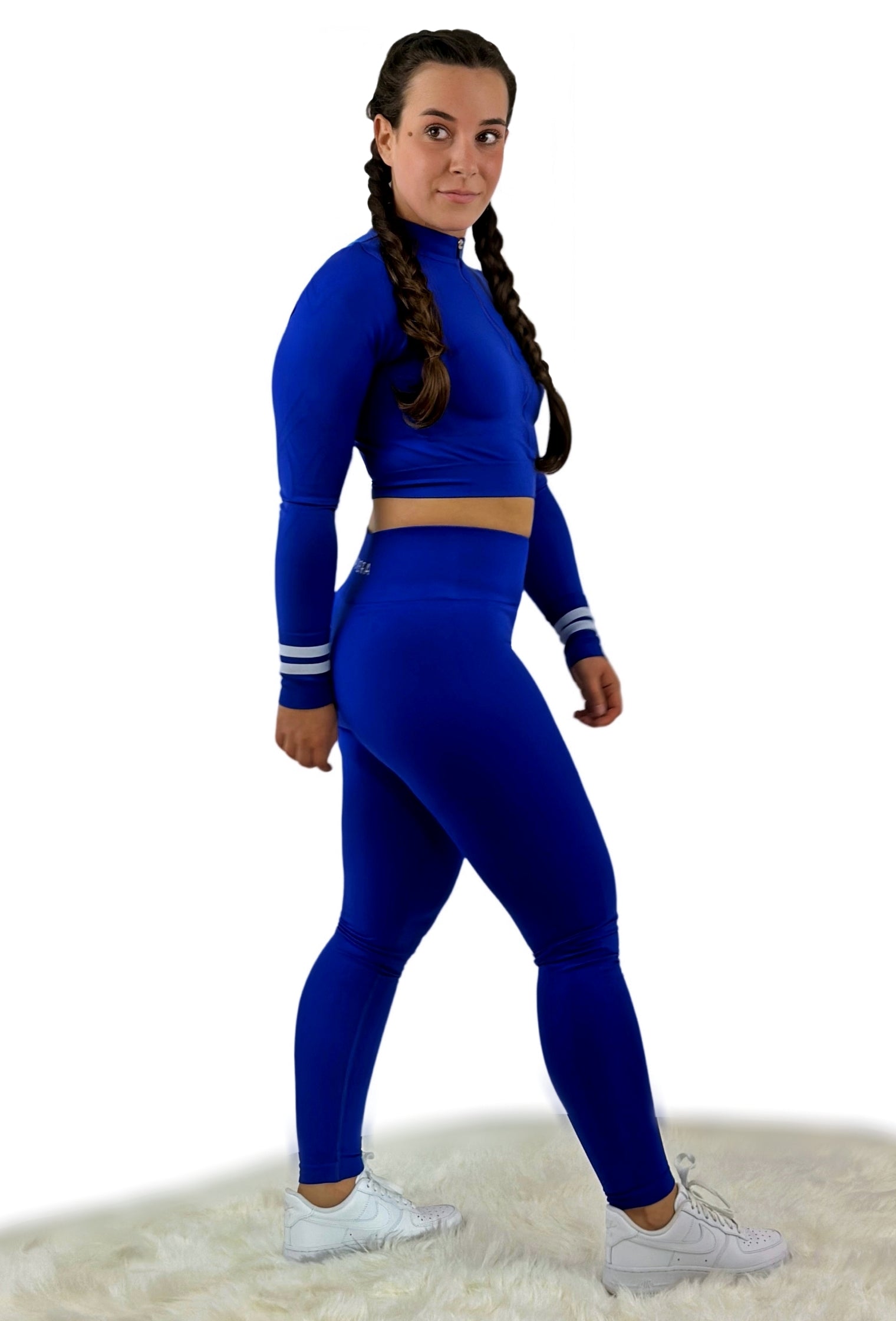 Smash Ribbed Legging – Sapphire Blue | High-performance seamless leggings for active women
