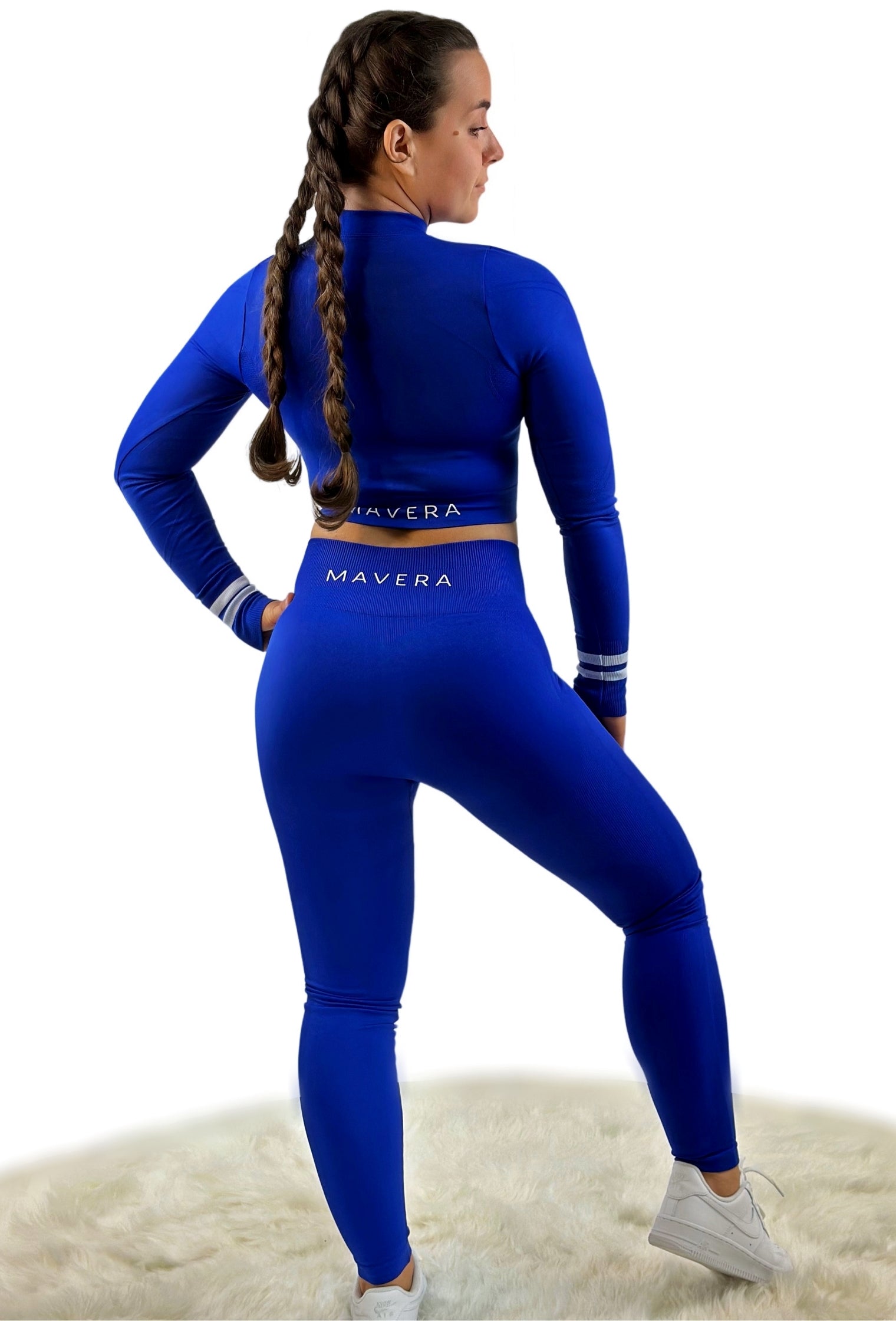 Smash Ribbed Legging – Sapphire Blue | High-performance seamless leggings for active women