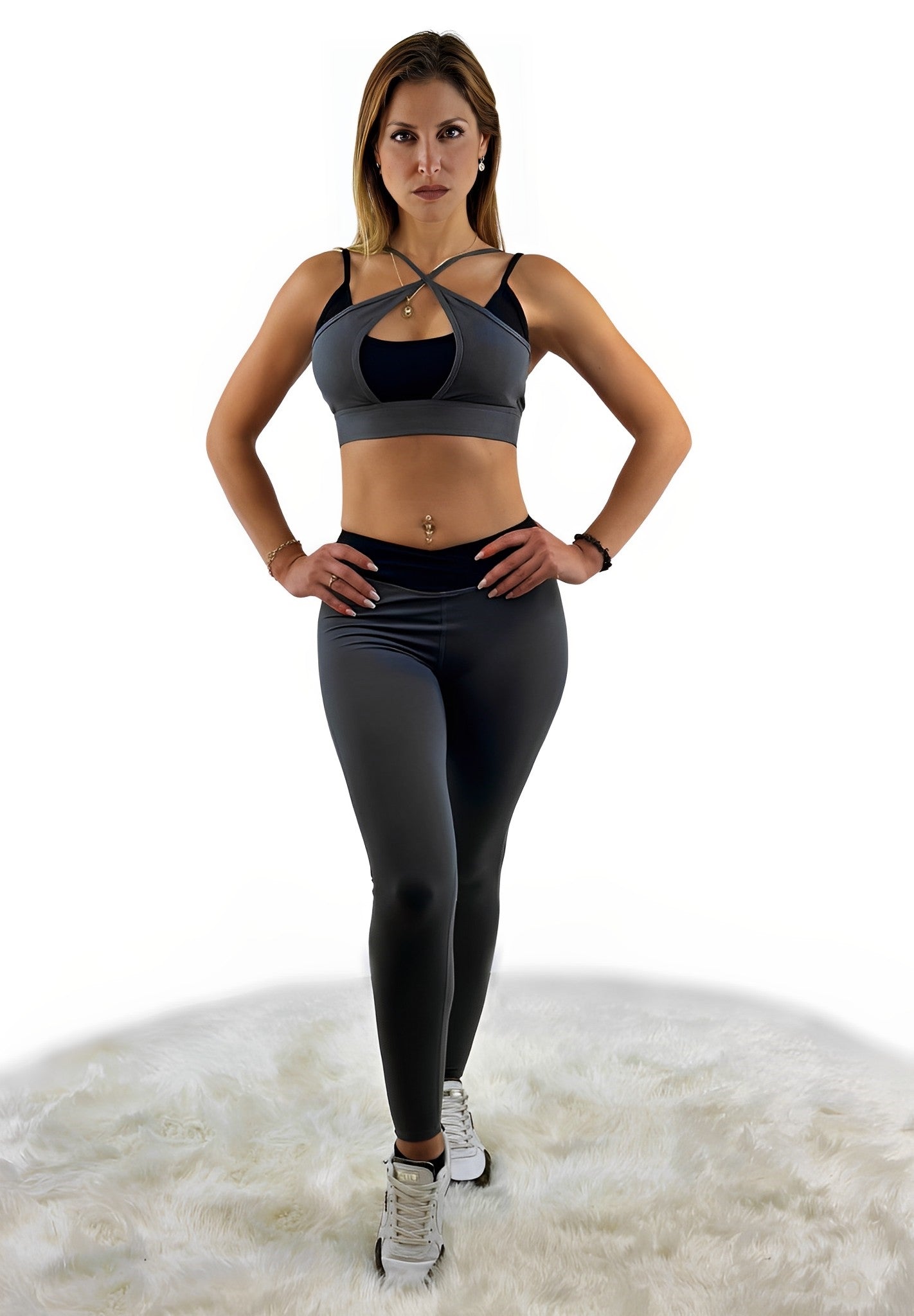 Rara Avis Legging - Black Gray - „Weich, nahtlos & atmungsaktiv – ready für Yoga & Fitness.“