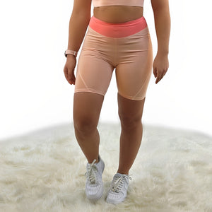 Rara Back Kurze Leggings - Pink - „Nahtlos & weich – für Yoga, Fitness,