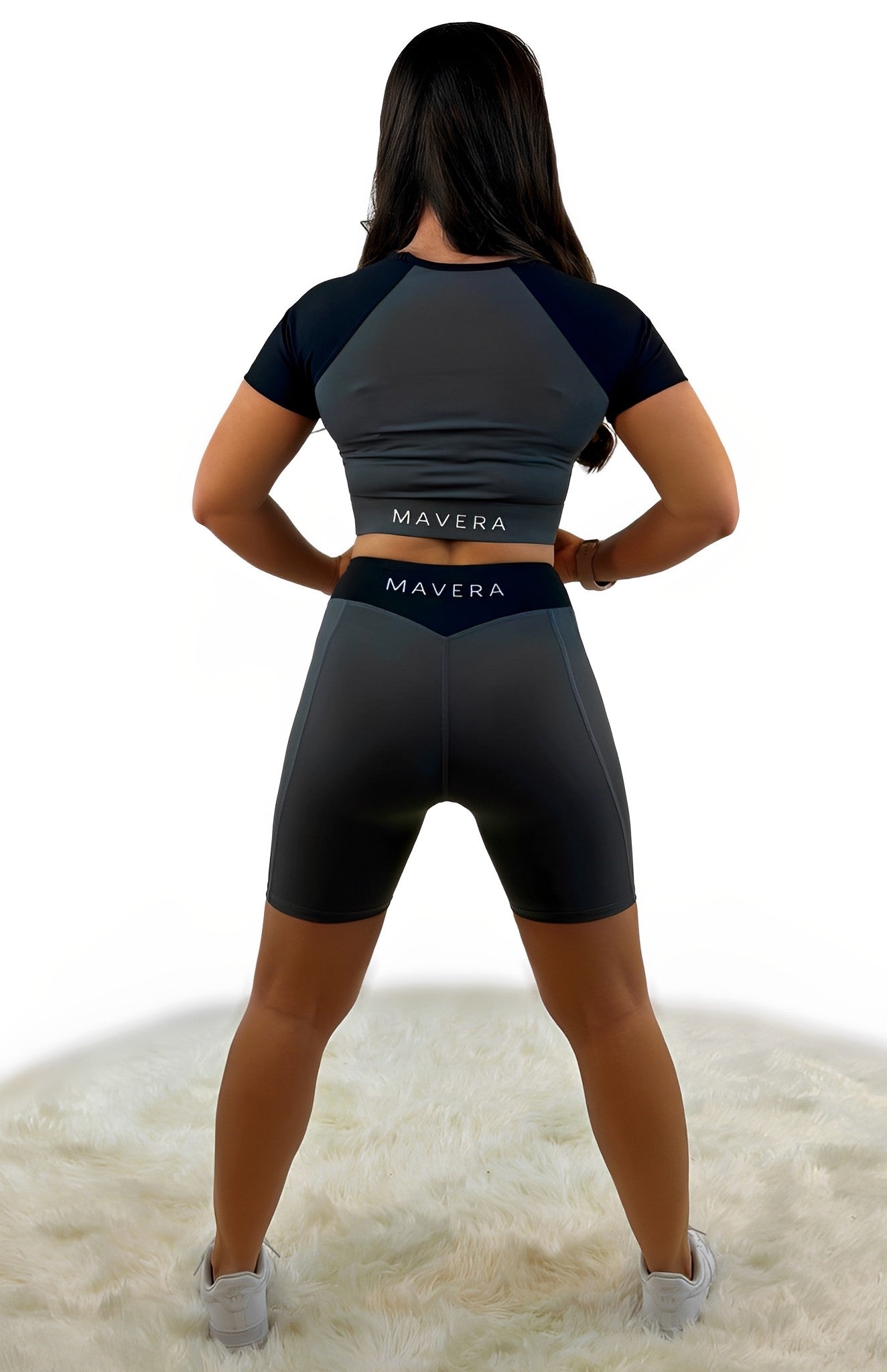 Rara Avis Activewear Top – Black Gray | Seamless, Sculpting &amp; Breathable for Yoga, Training &amp; Elevated Athleisure