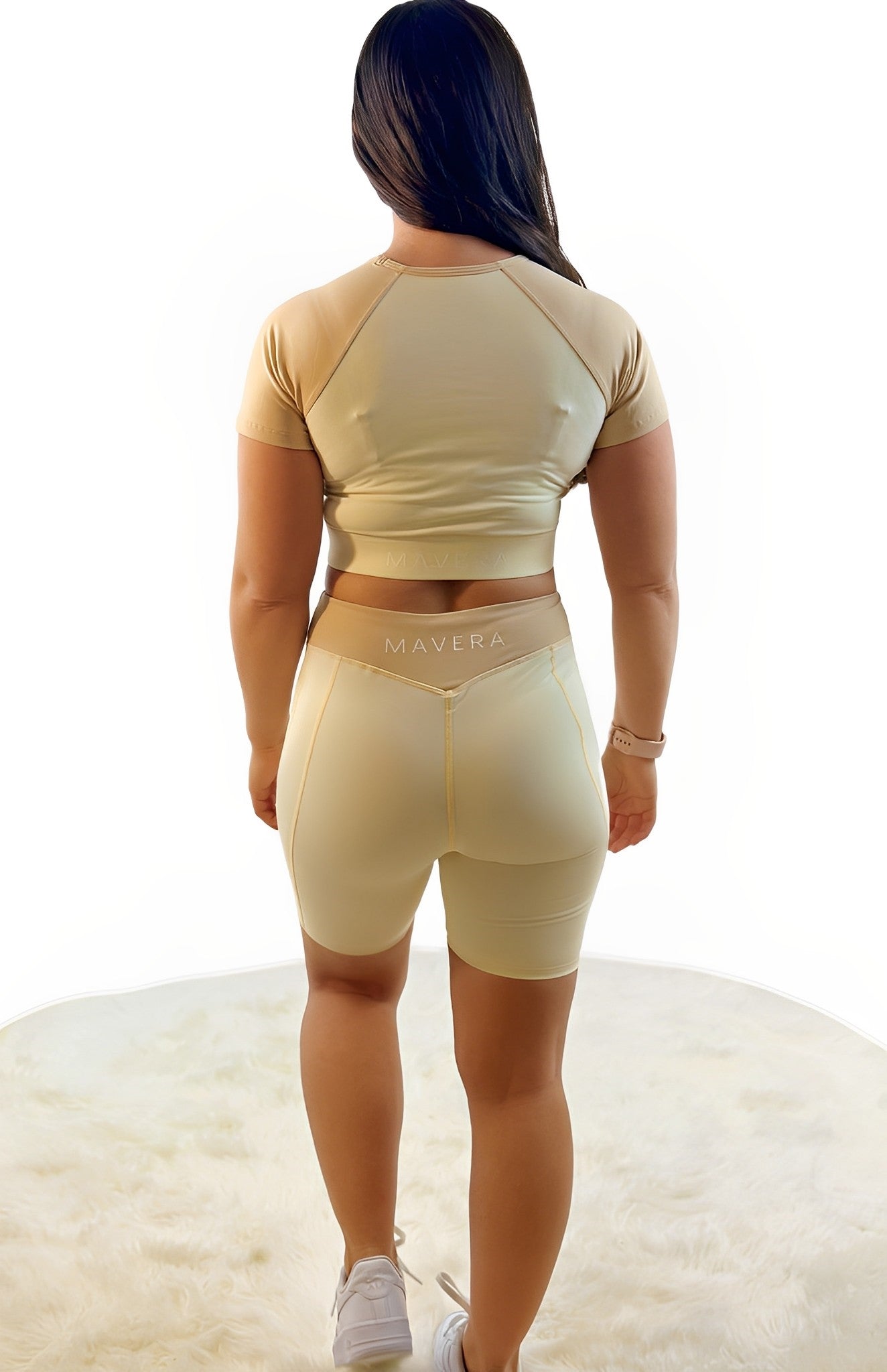 Rara Back Kurze Leggings - Khaki - „Nahtlos & weich – für Yoga, Fitness, Alltag.“