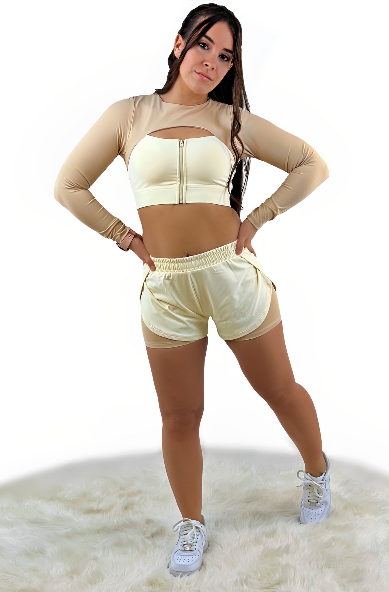 Rara Gear Langarm Top - Khaki - Funktional, figurbetont & maximal flexibel.