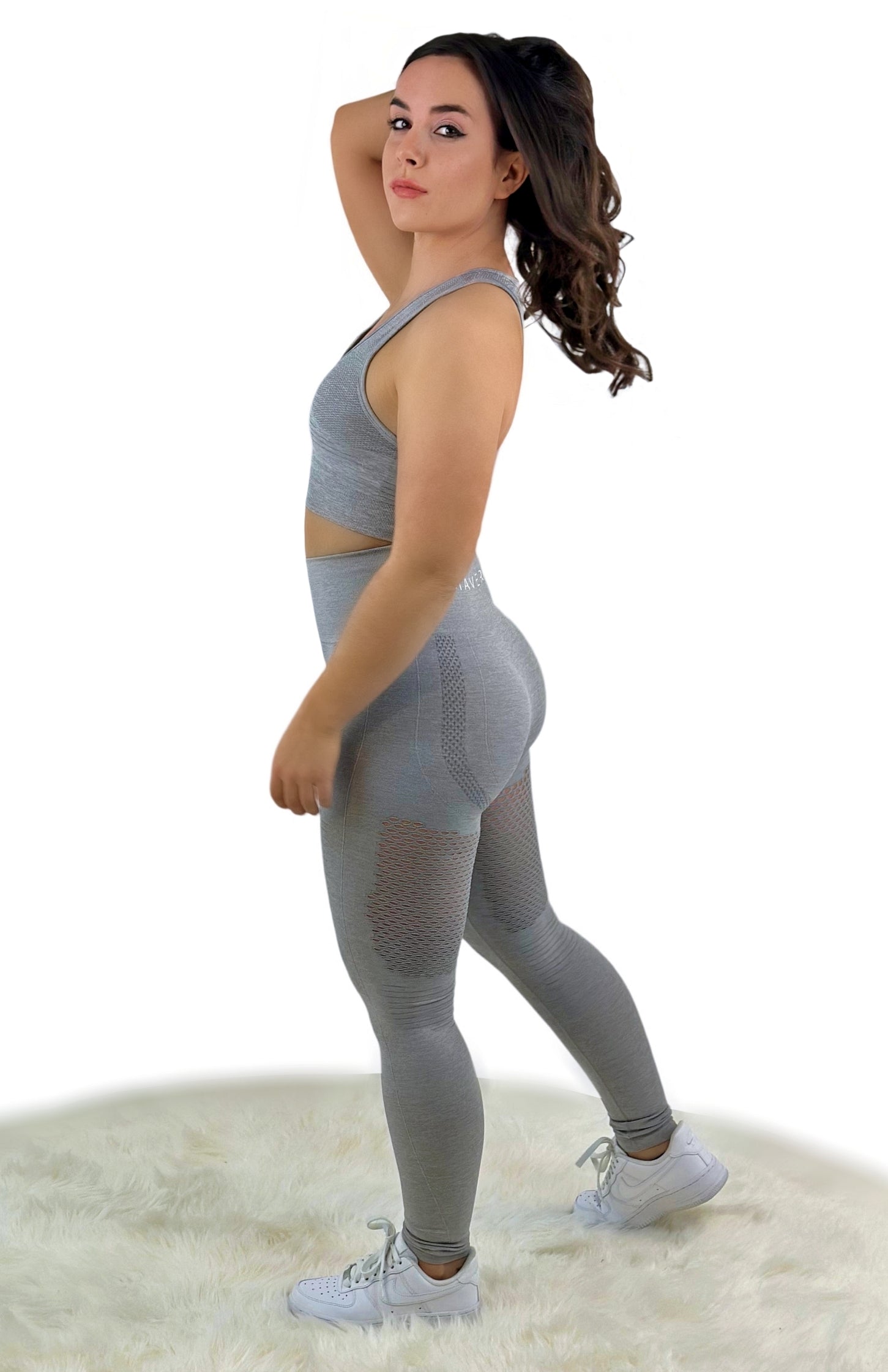 Fanatics Legging - Light Gray - „Sculpting aus Netzgewebe – nahtlos & leistungsstark“