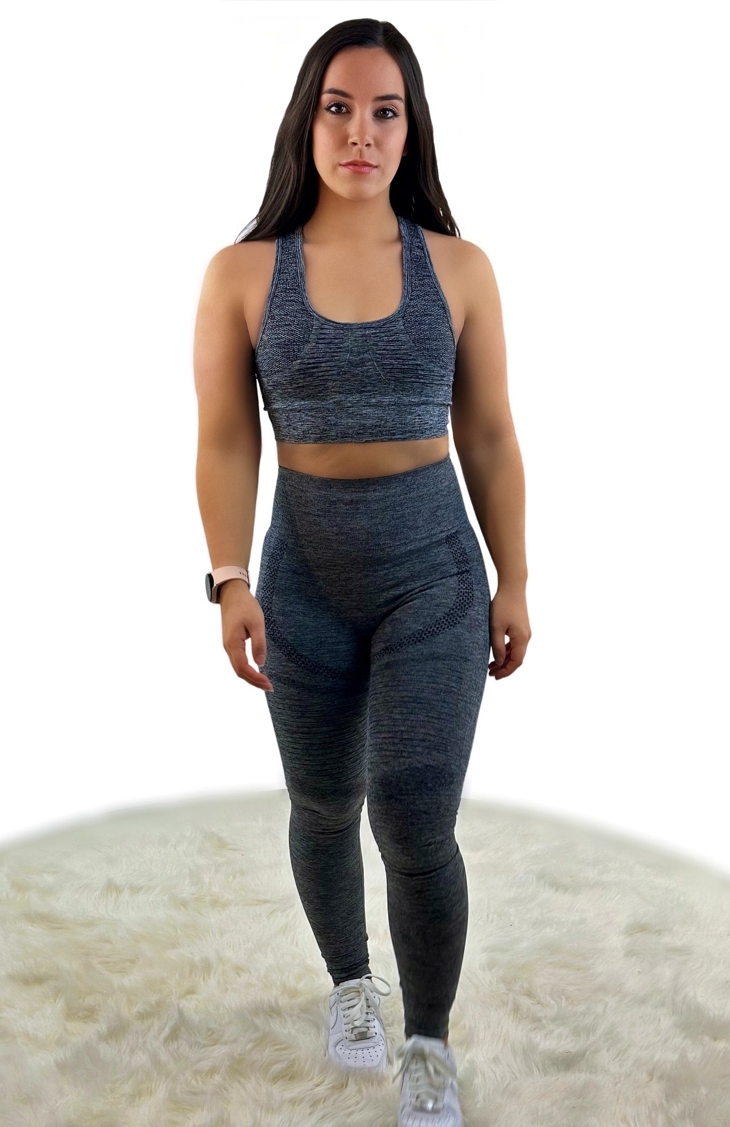 Fanatics Mesh Activewear Top – Dark Gray | Seamless, sculpting with breathable mesh for performance and style