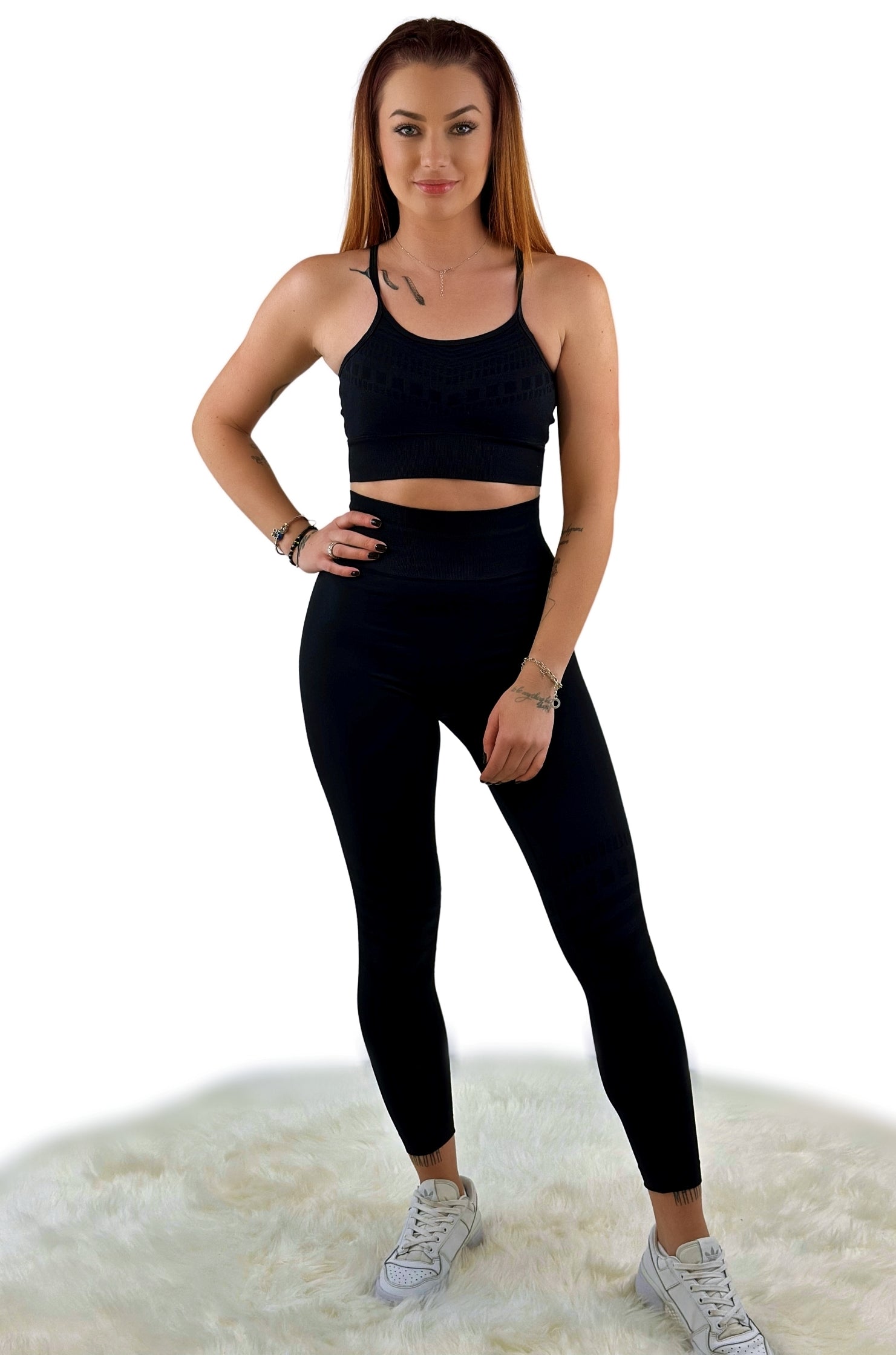 Vice Sport Leggings – Jet Black | Seamless, sculpting activewear for bold performance and everyday style