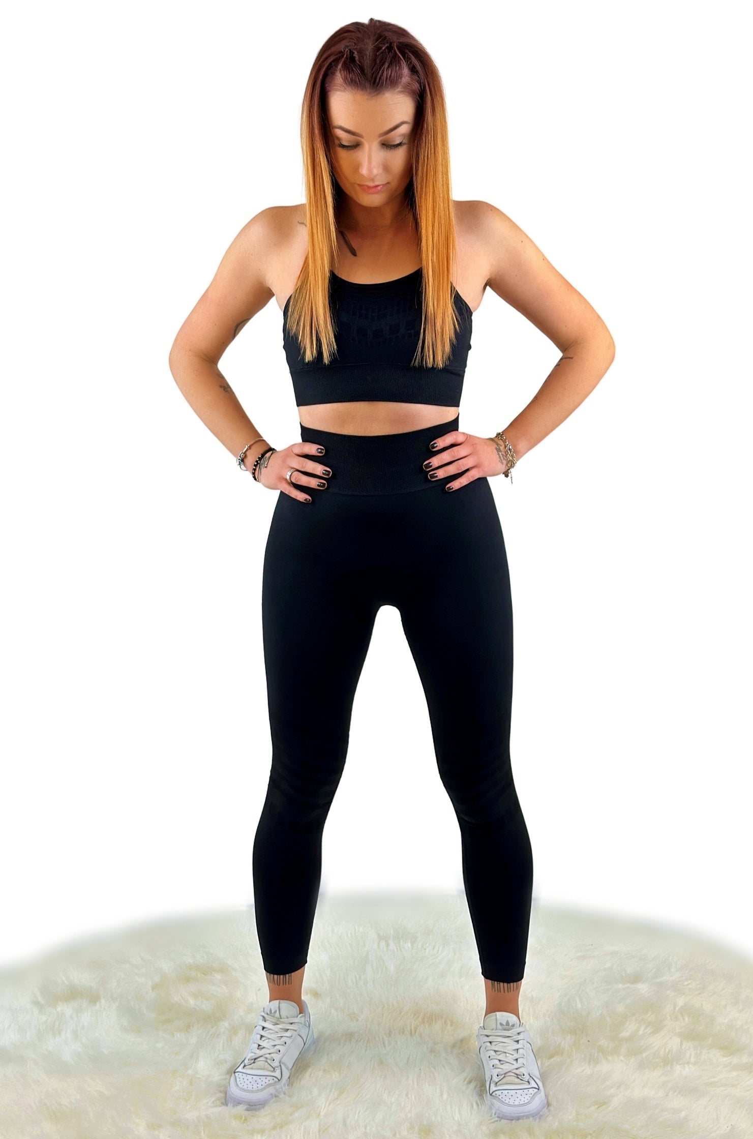 Vice Sport Leggings – Jet Black | Seamless, sculpting activewear for bold performance and everyday style