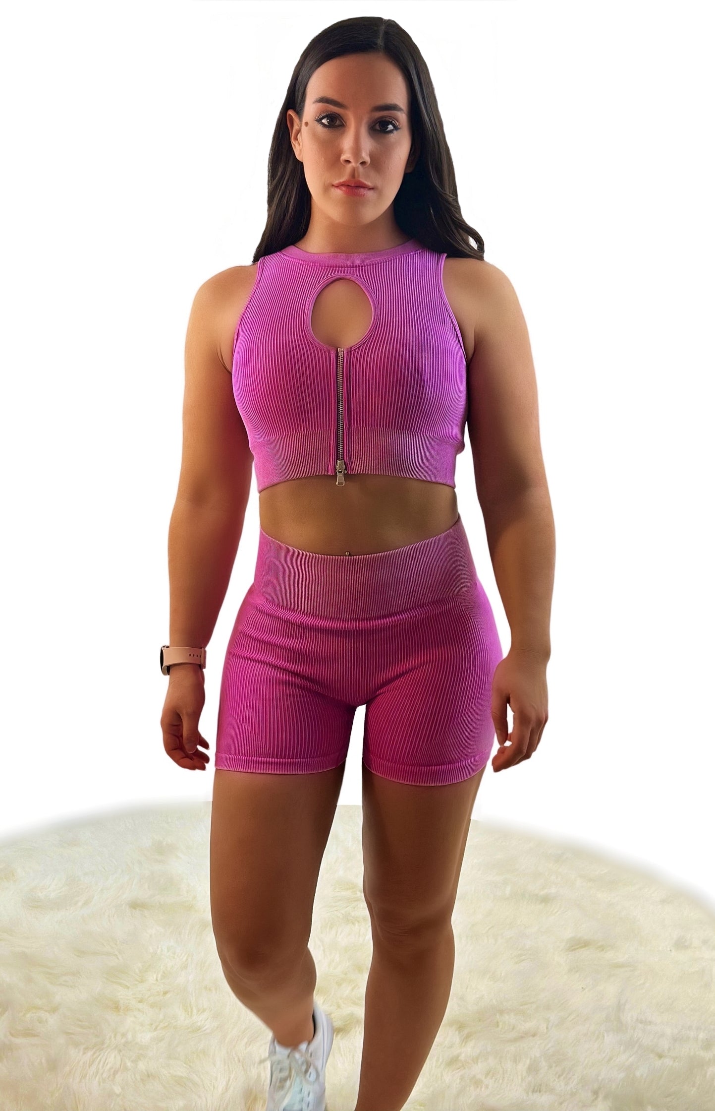 Eminence Solid Slim Shorts - Pink | Seamless, sustainable activewear for women