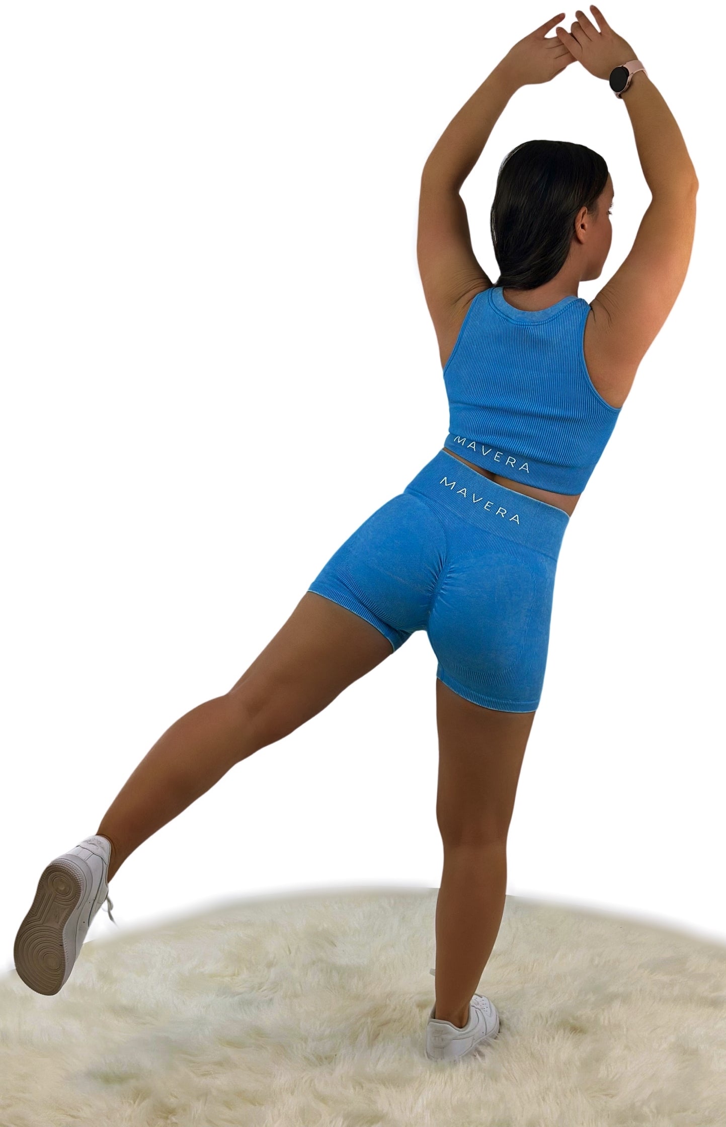 Eminence Solid Slim Shorts - Blue | Seamless, breathable activewear for women